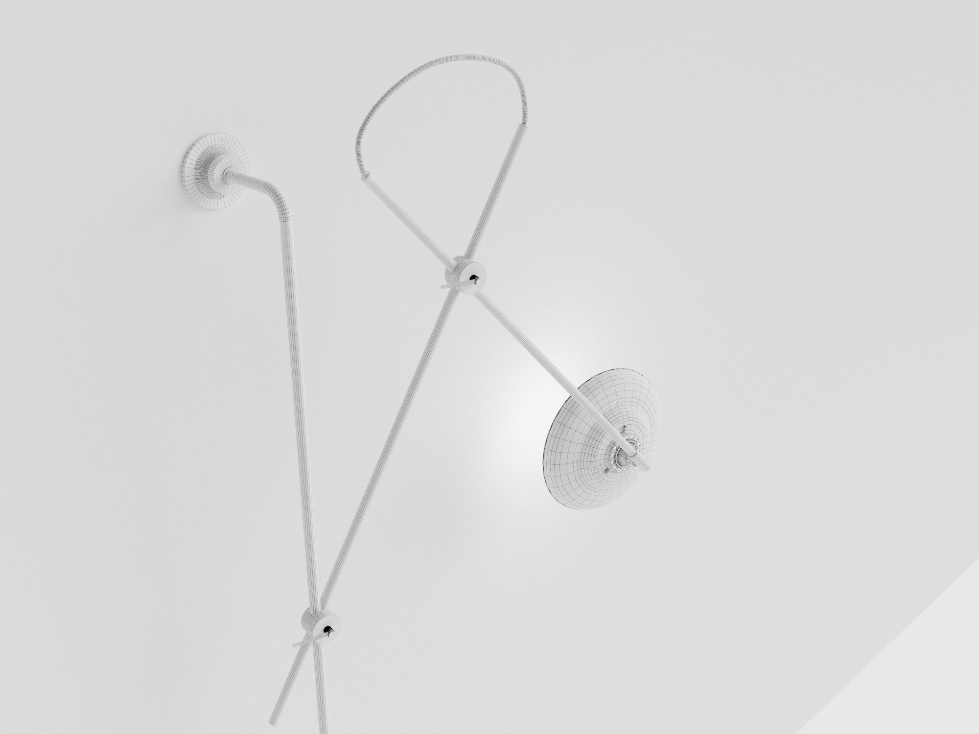 Adjustable 2arms Wall Lamp Woandwe 3d model 3D model_4
