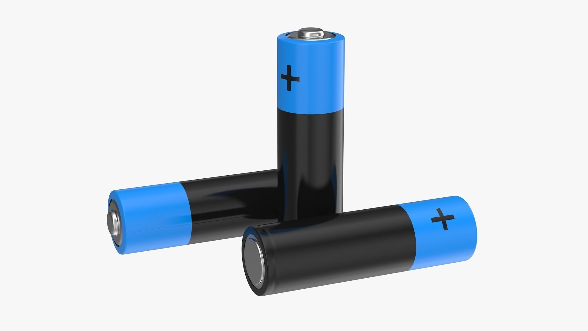 Battery AA Low-poly 3D model_8