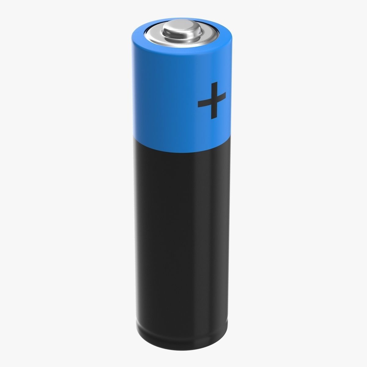 Battery AA Low-poly 3D model_1