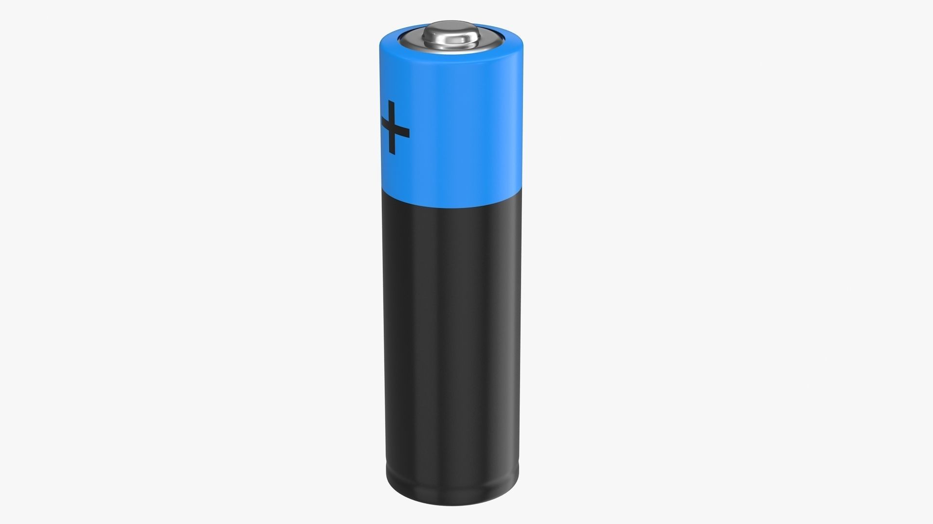 Battery AA Low-poly 3D model_3