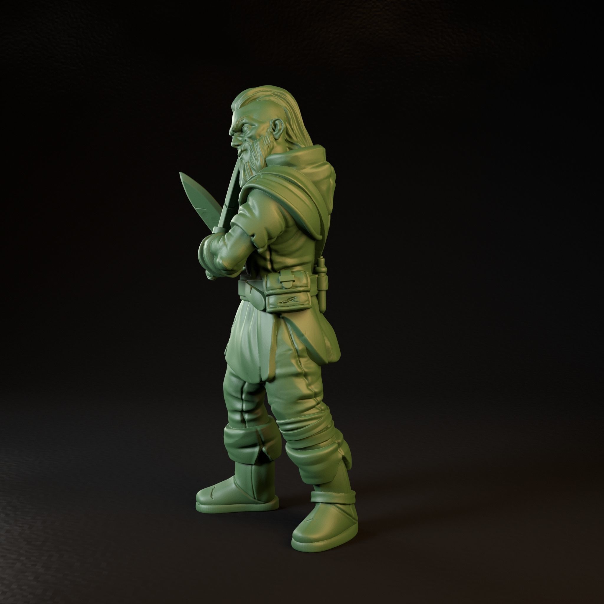Dual Daggers Professionally Pre-supported 3D print model_3