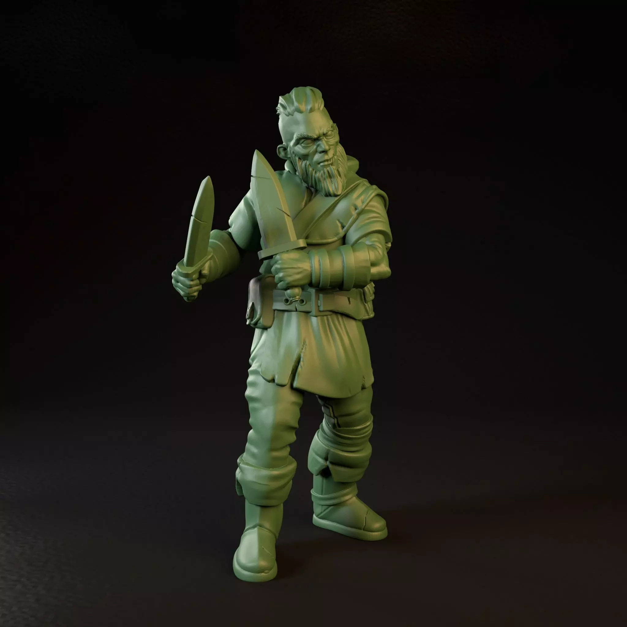 Dual Daggers Professionally Pre-supported 3D print model_0