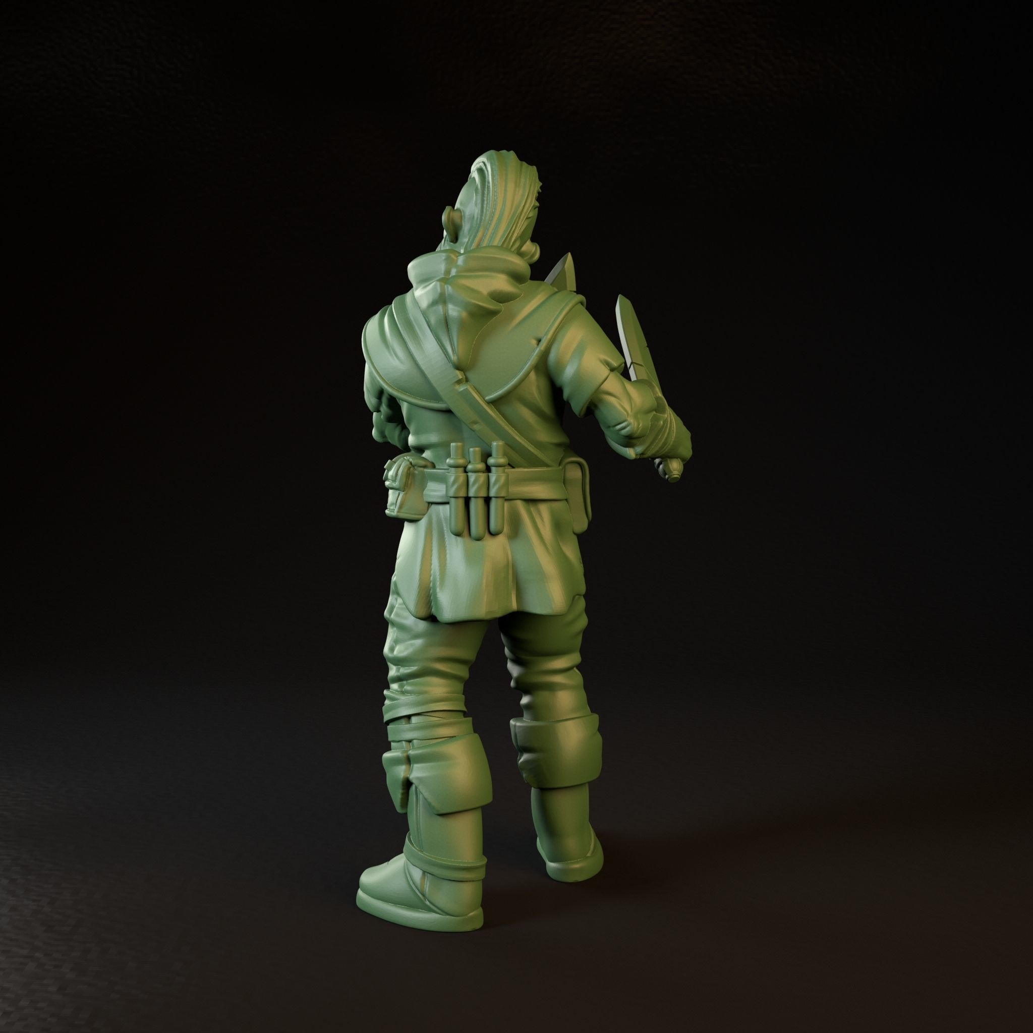 Dual Daggers Professionally Pre-supported 3D print model_2