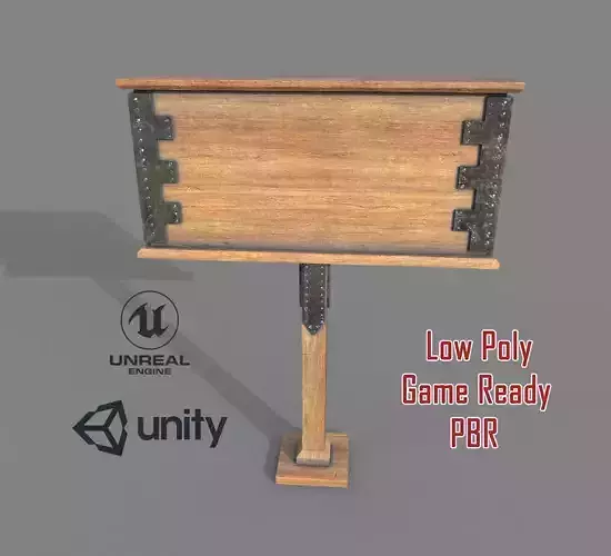 Wooden Billboard PBR