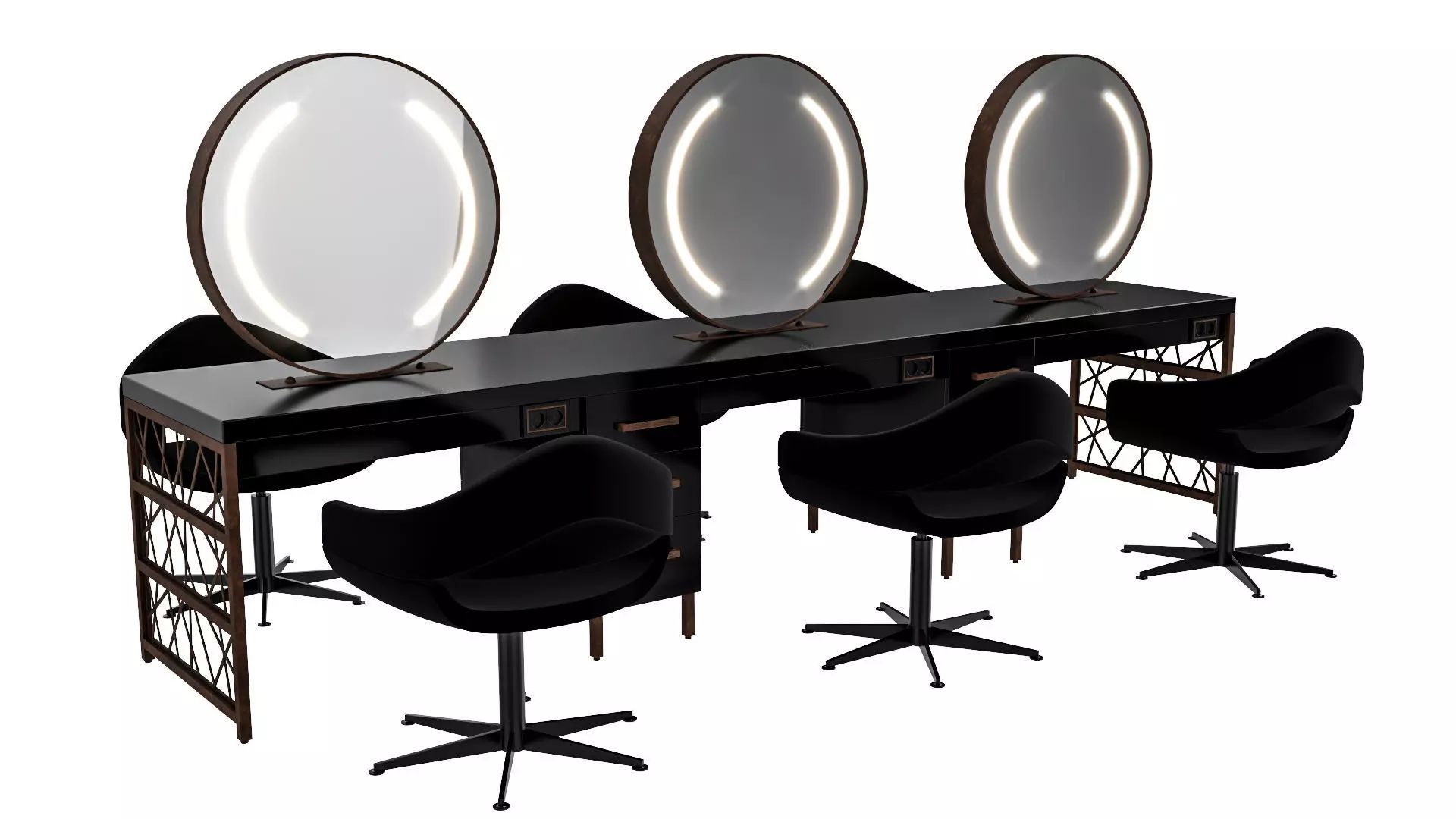 hair table rust 3D model_0