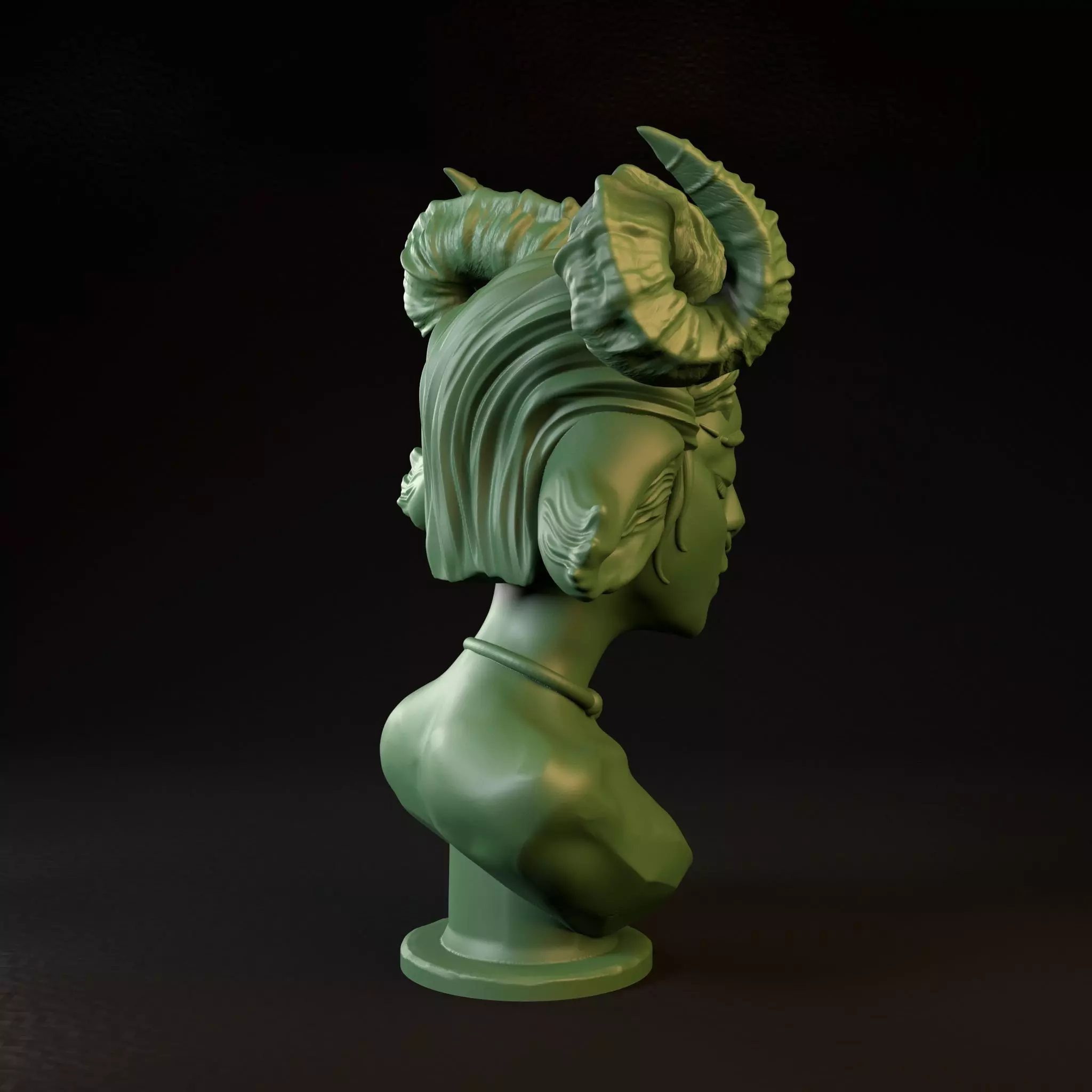 Fantasy Female Faun Professionally Pre-supported 3D print model_0