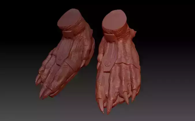 predator 1 inspired feet 3D print model