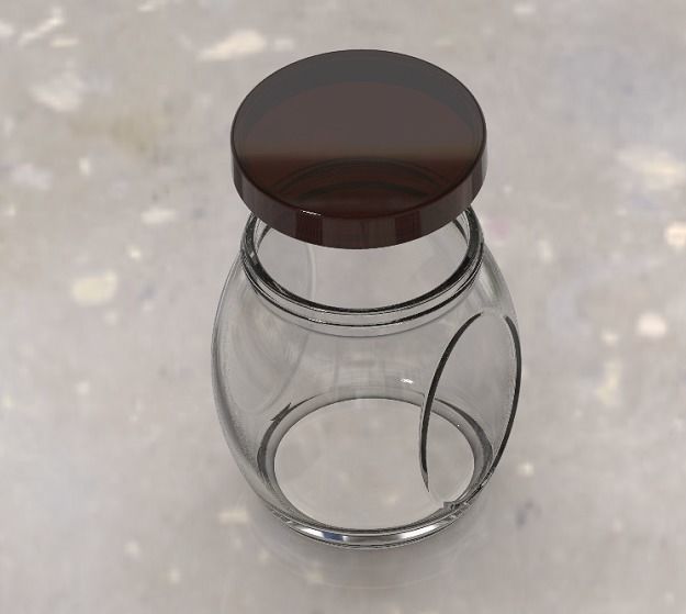 Kitchen Glass Jar Set 3D print model_2