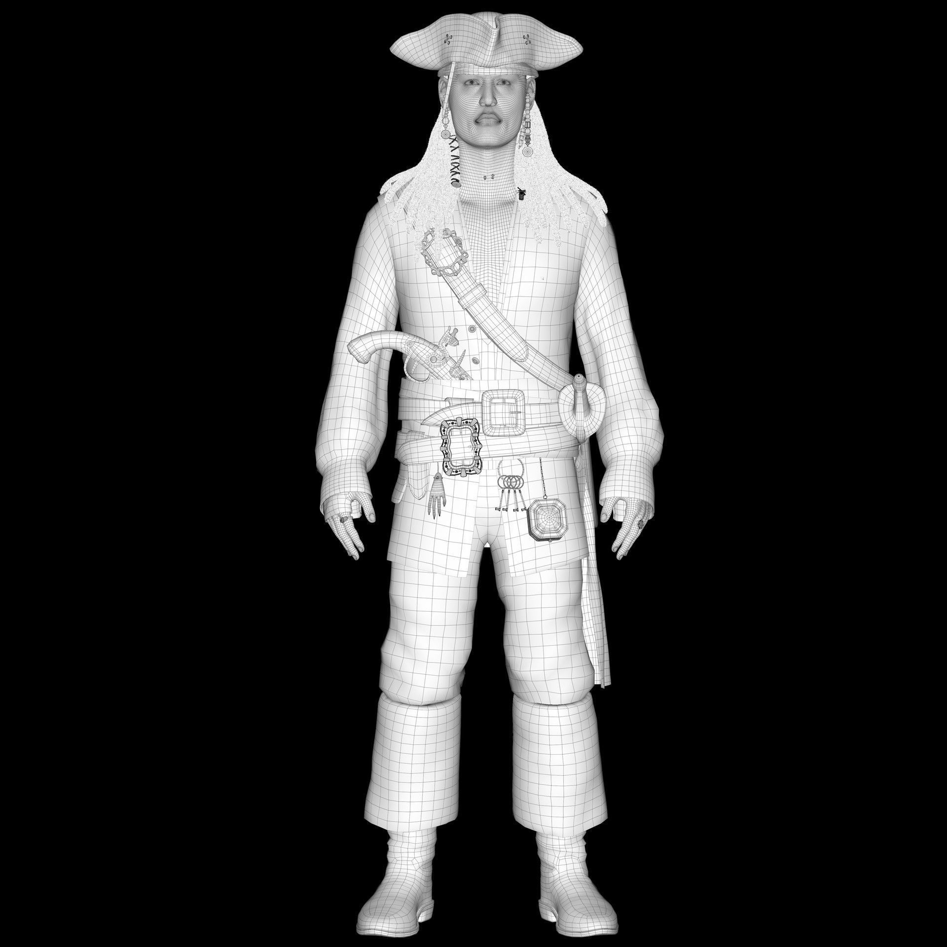 Johnny Depp High Poly Concept - Zbrush 3D model_15