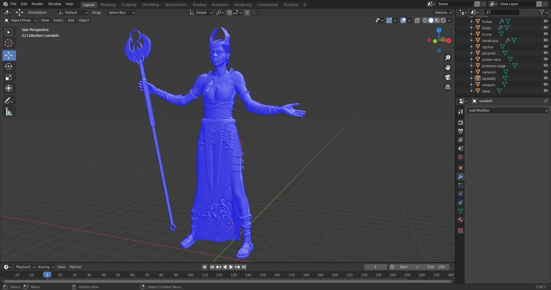 Egyptian Queen 3D model_8