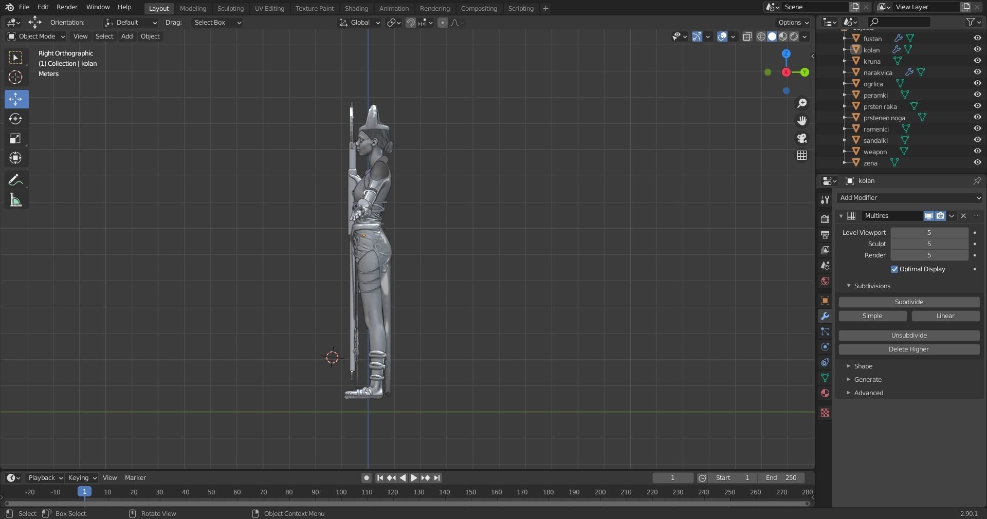 Egyptian Queen 3D model_3