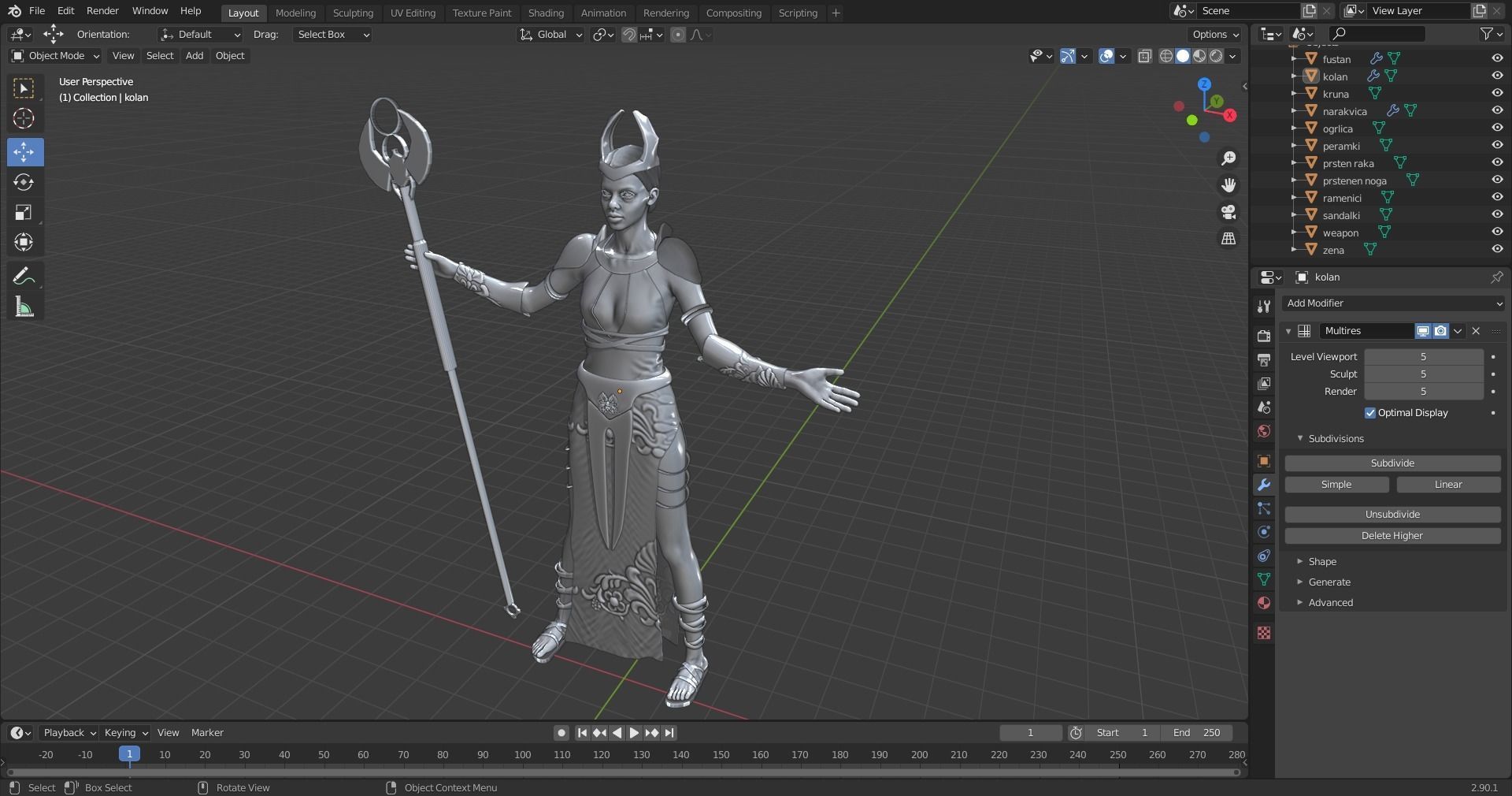 Egyptian Queen 3D model_5