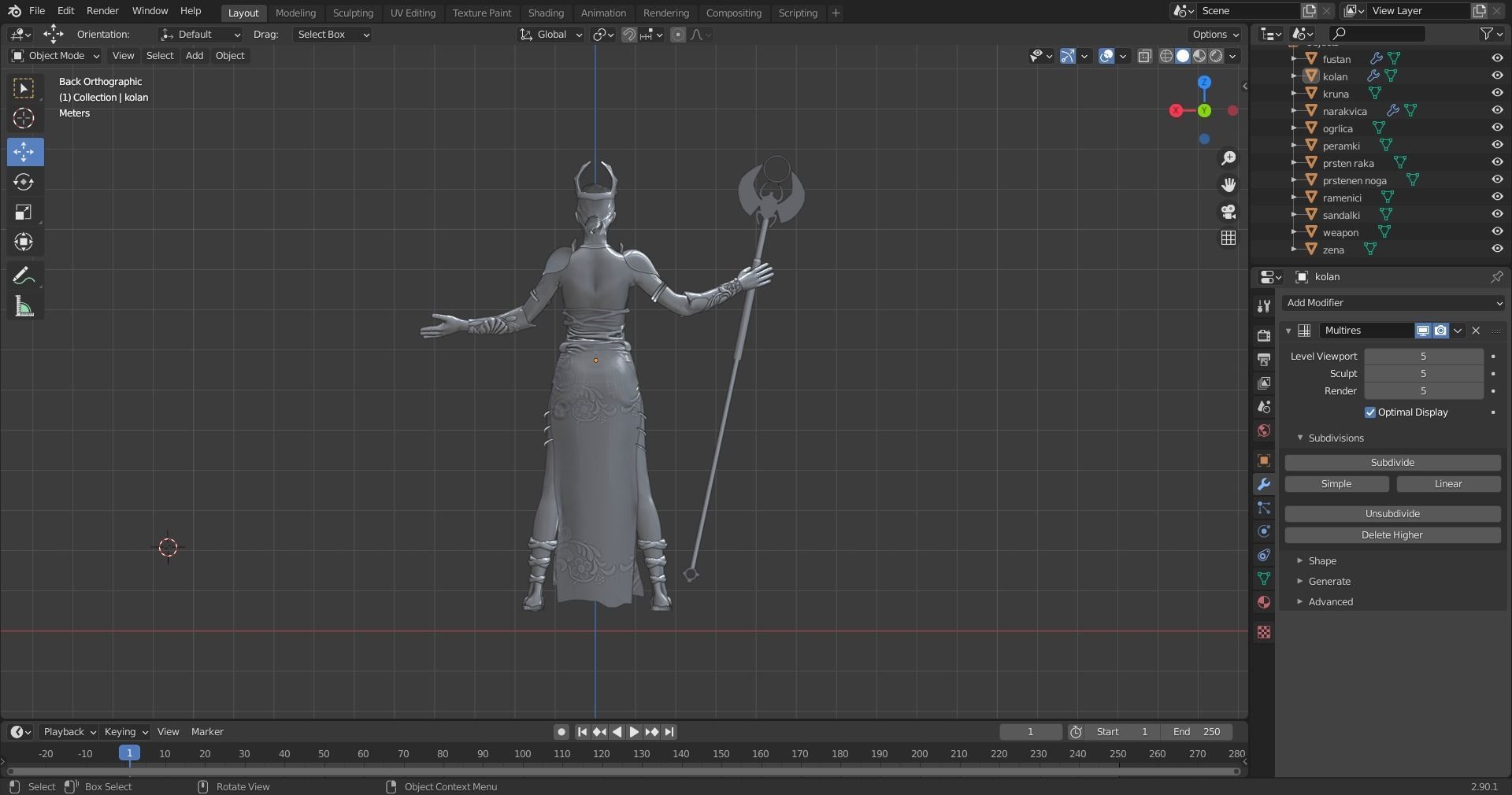 Egyptian Queen 3D model_2