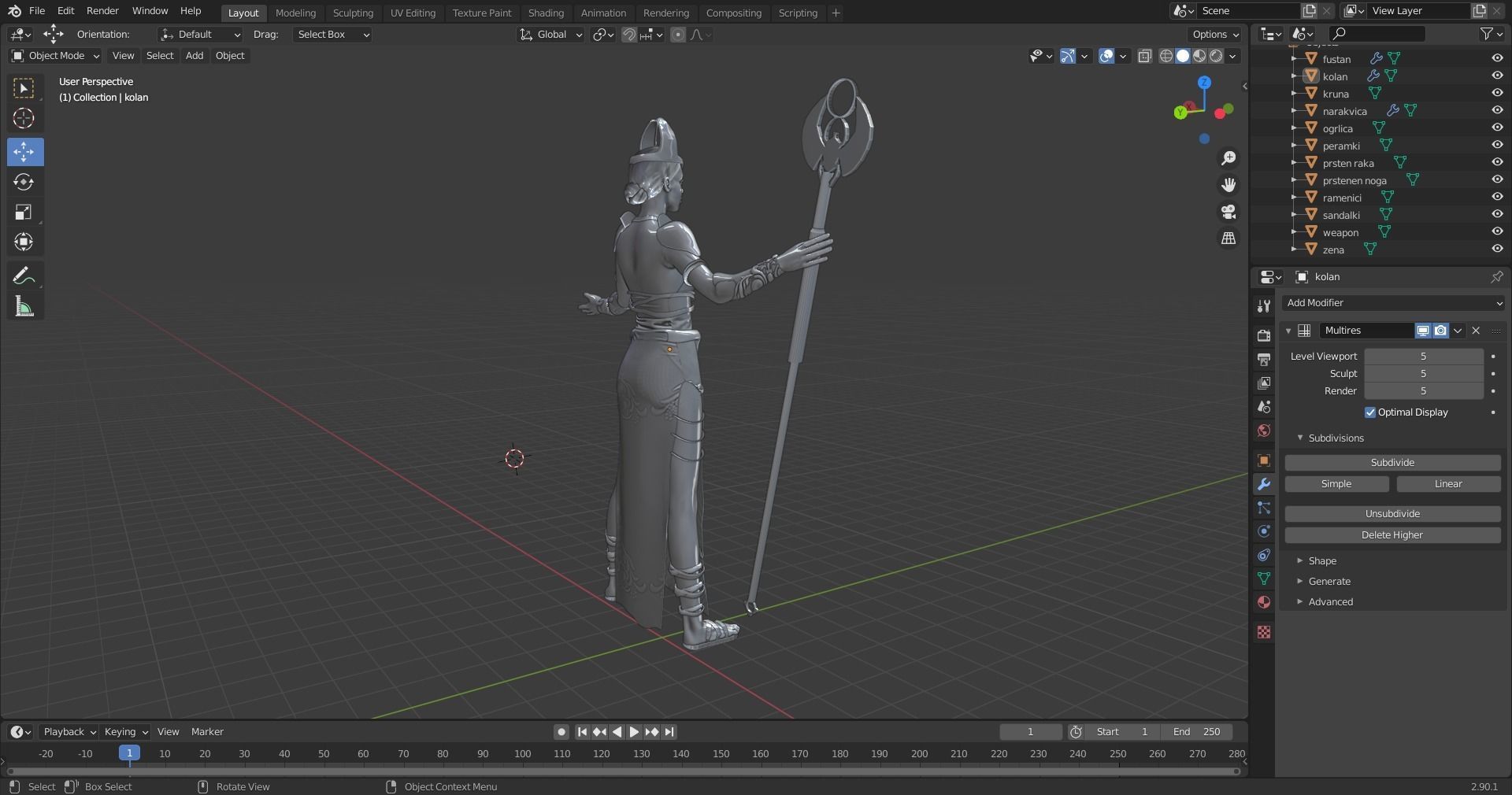 Egyptian Queen 3D model_1