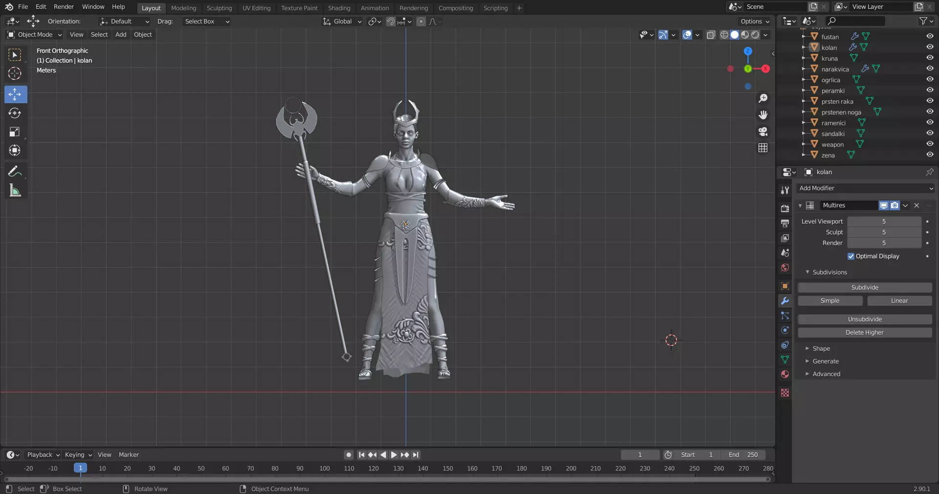 Egyptian Queen 3D model_0