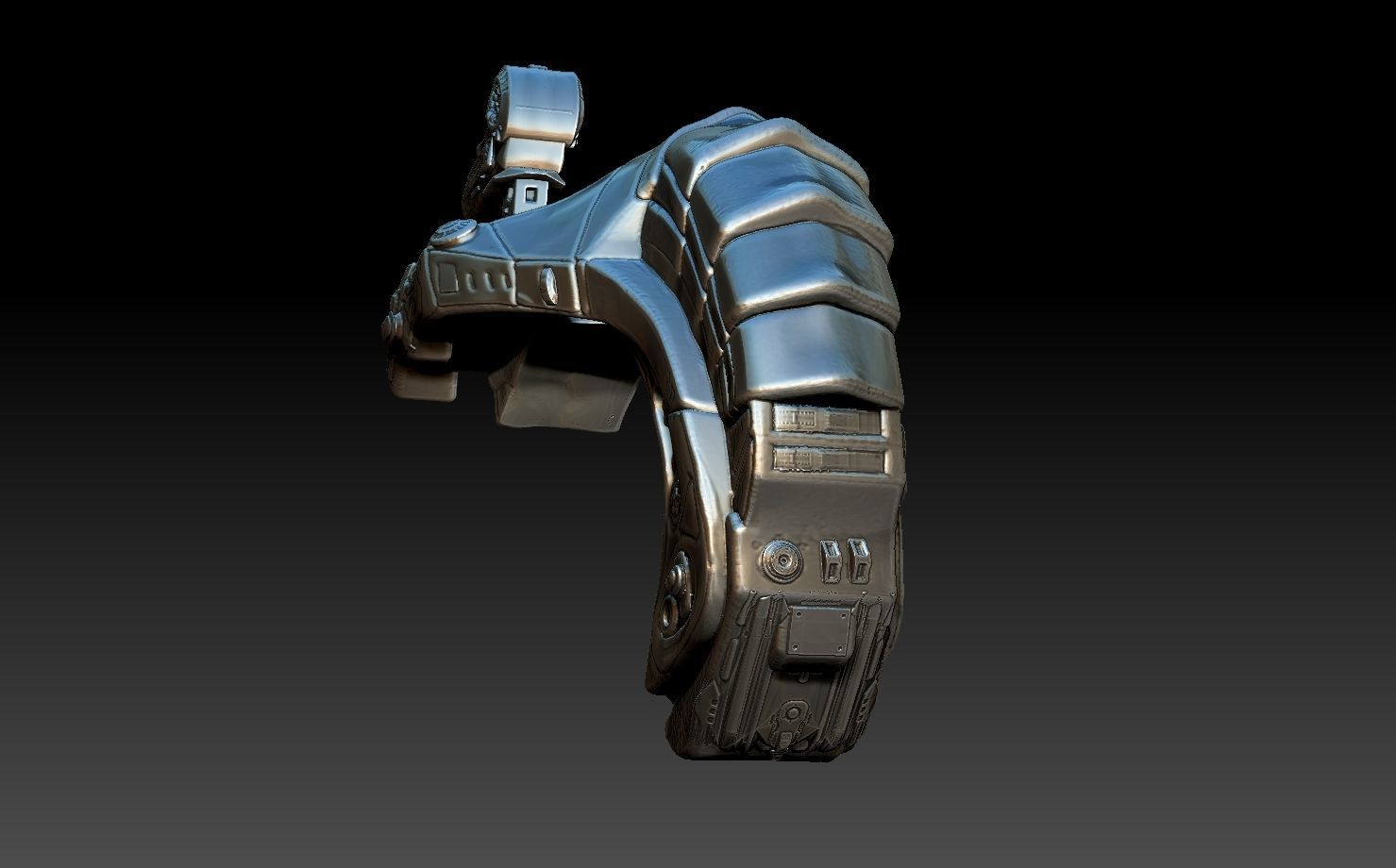 predator 1 inspired backpack and cannon 3D print model_1