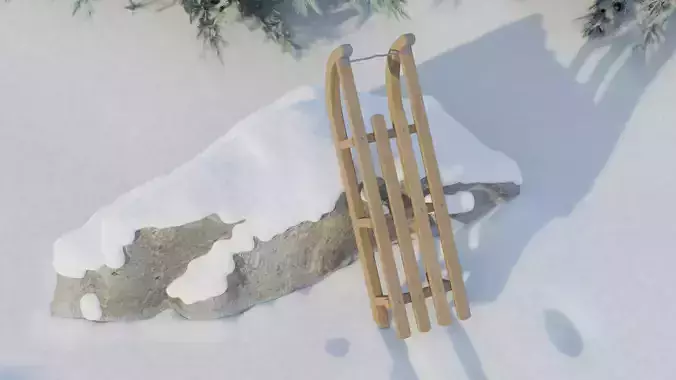 Winter Sled High Poly