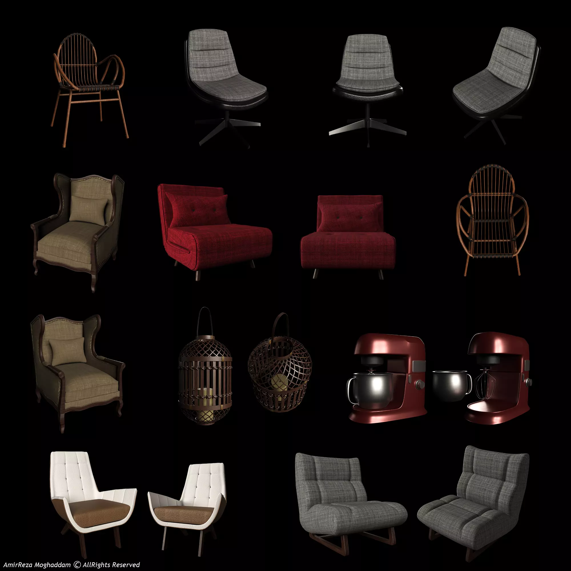Furniture and Prop Collection Free 3D model_0