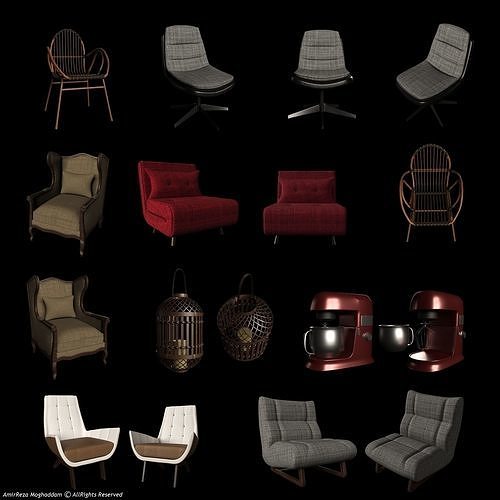 Furniture and Prop Collection Free 3D model