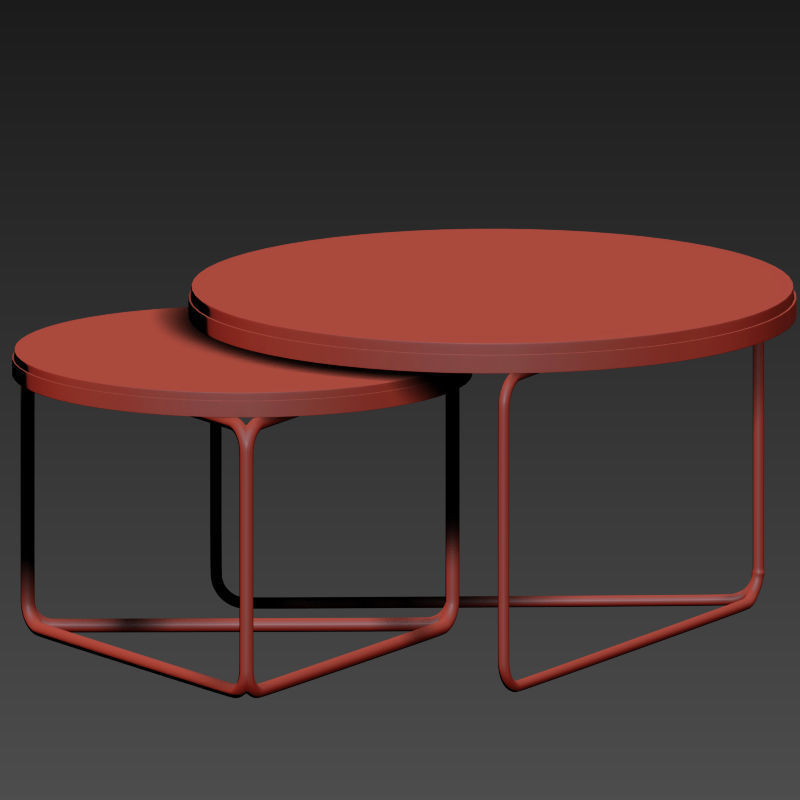 Nesting Coffee Table Set 3D model | CGTrader