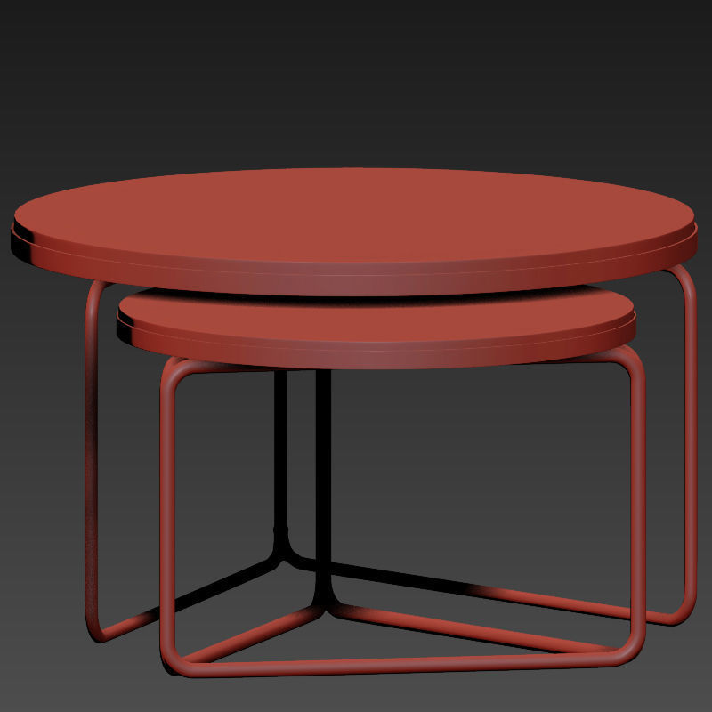 Nesting Coffee Table Set 3D model | CGTrader