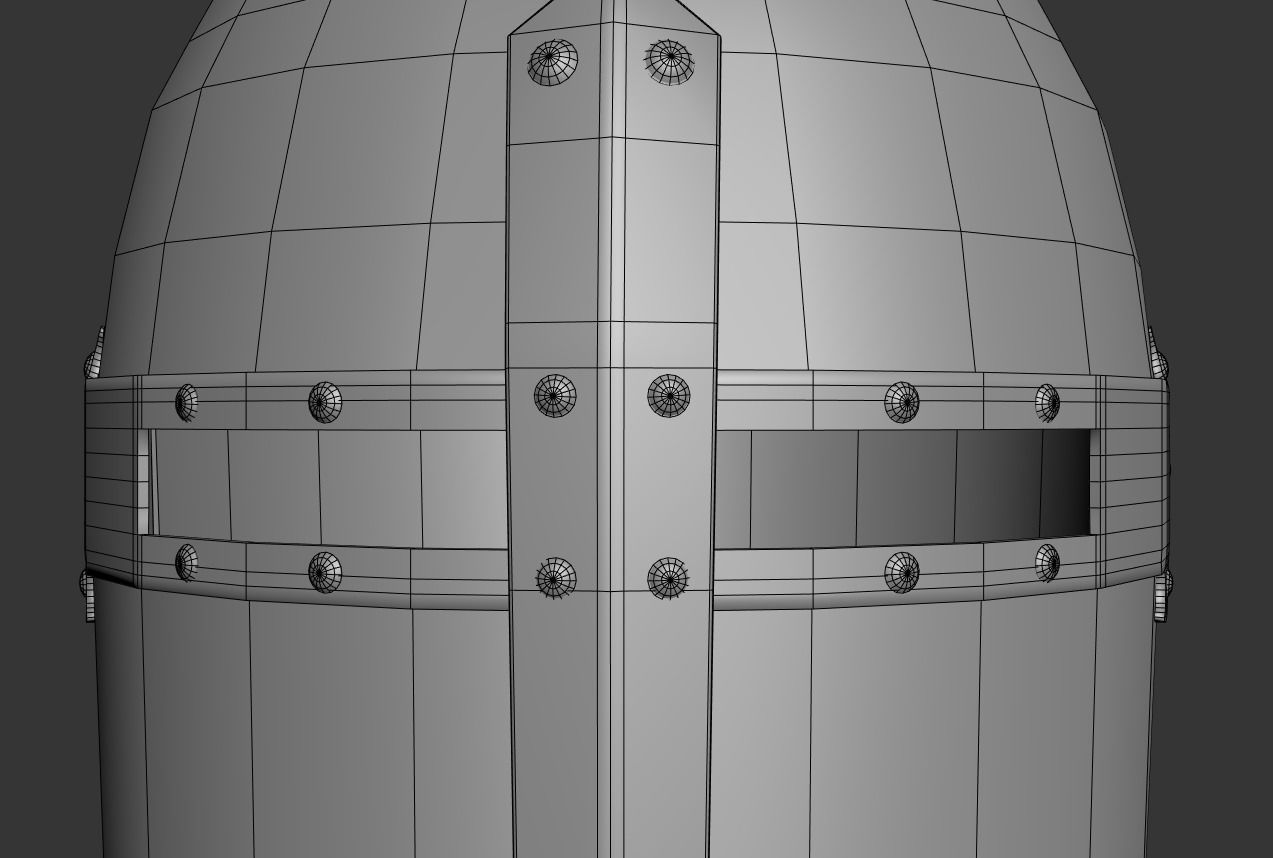 Sugarloaf Helmet Low-poly 3D model_11