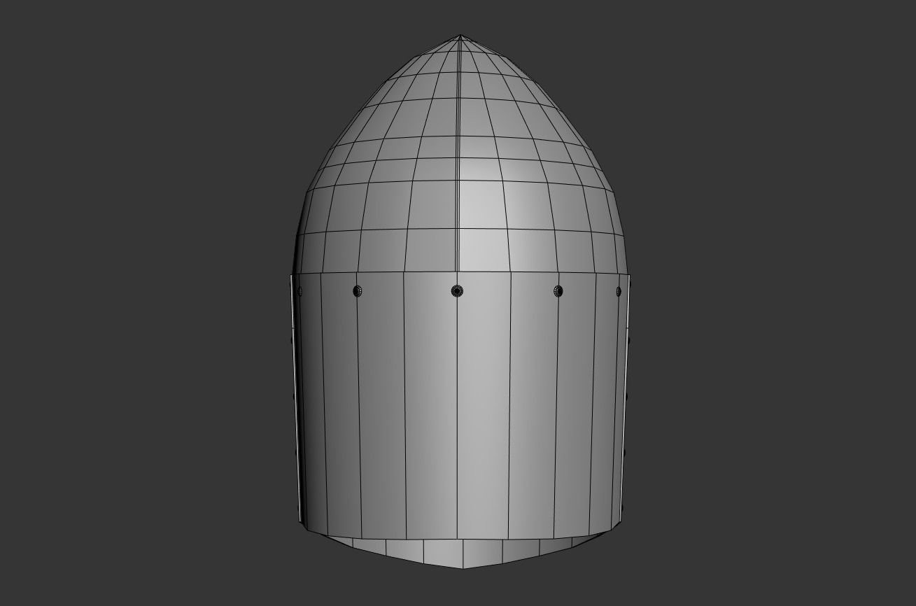 Sugarloaf Helmet Low-poly 3D model_12