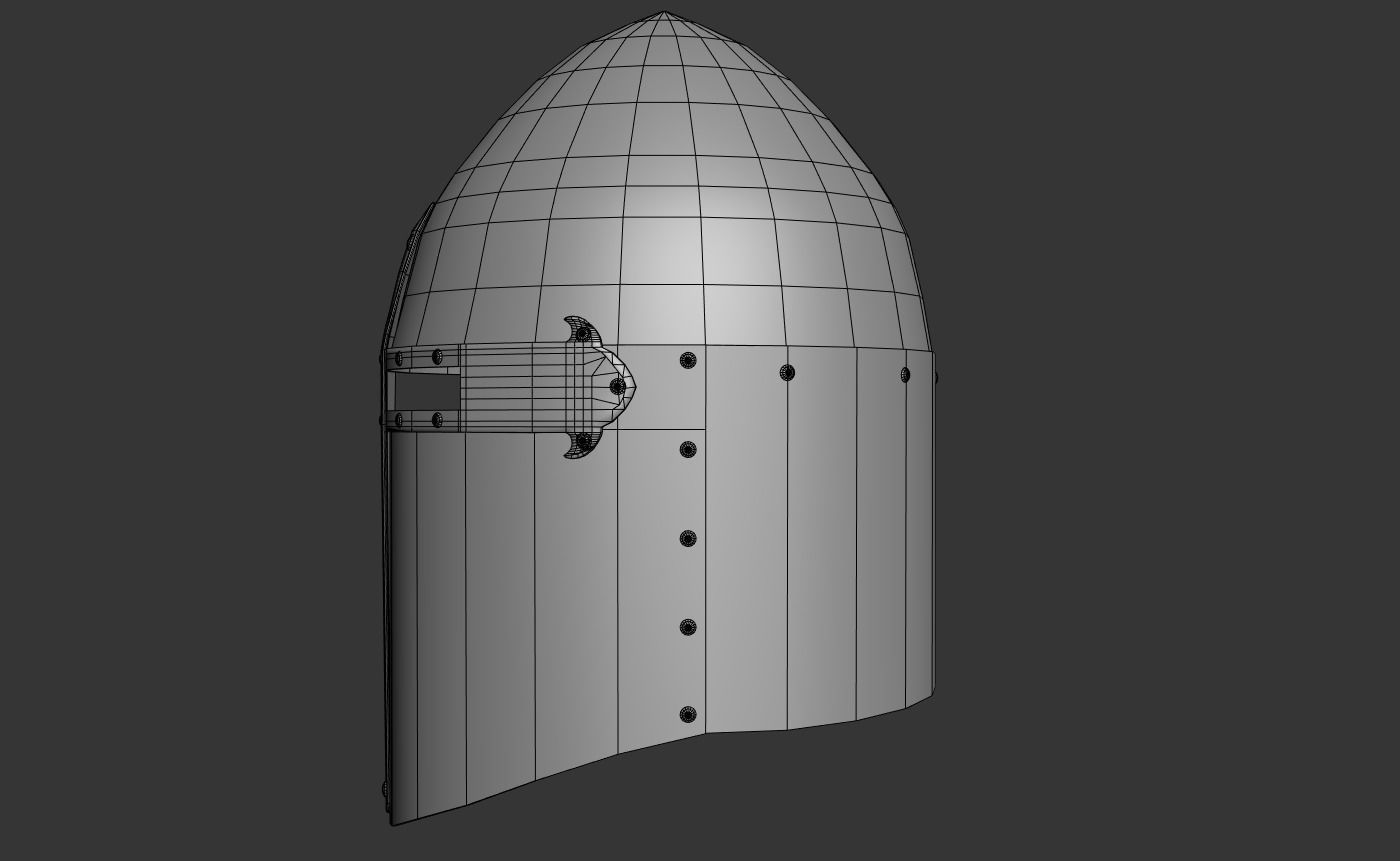 Sugarloaf Helmet Low-poly 3D model_8