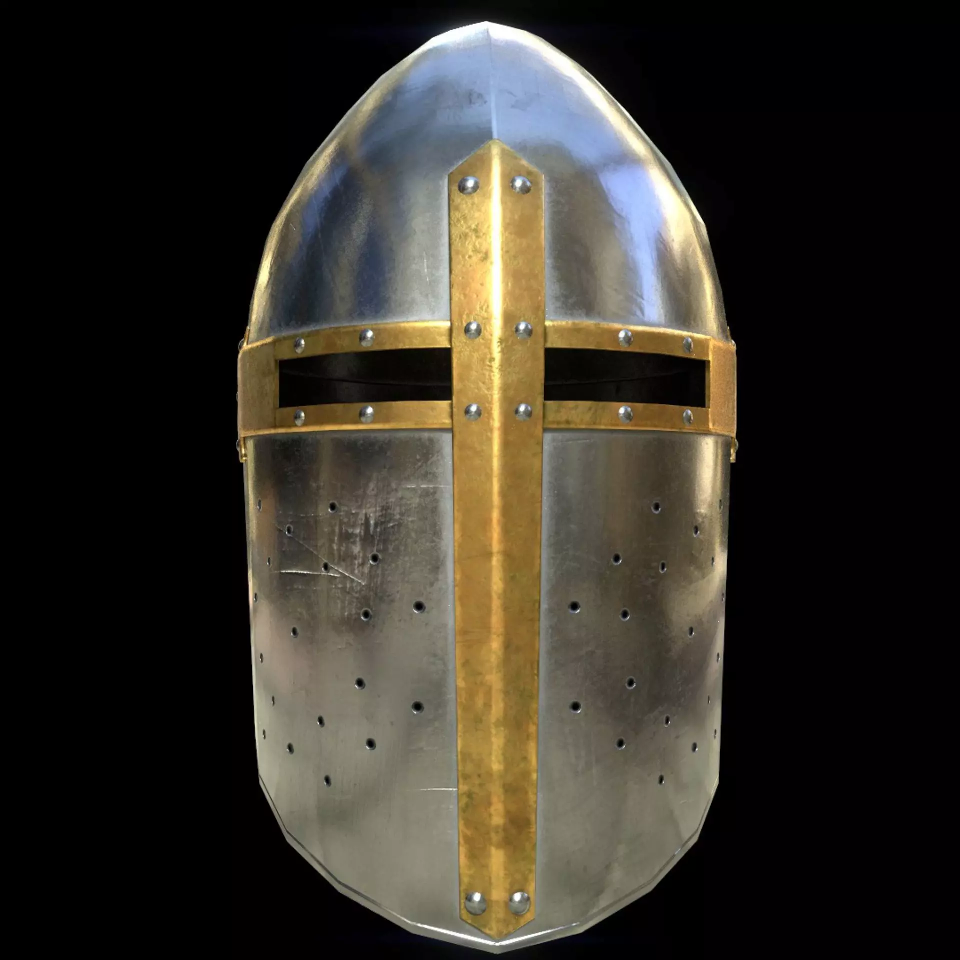 Sugarloaf Helmet Low-poly 3D model_0