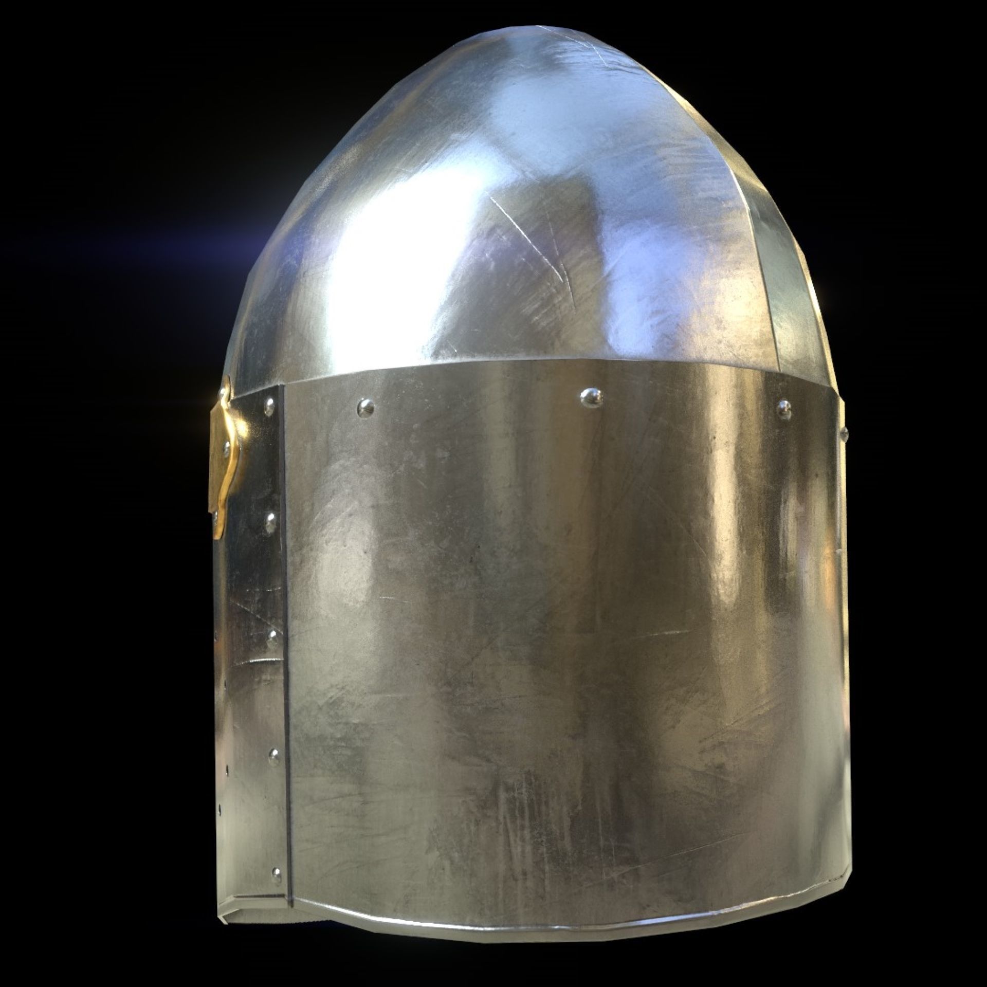 Sugarloaf Helmet Low-poly 3D model_3