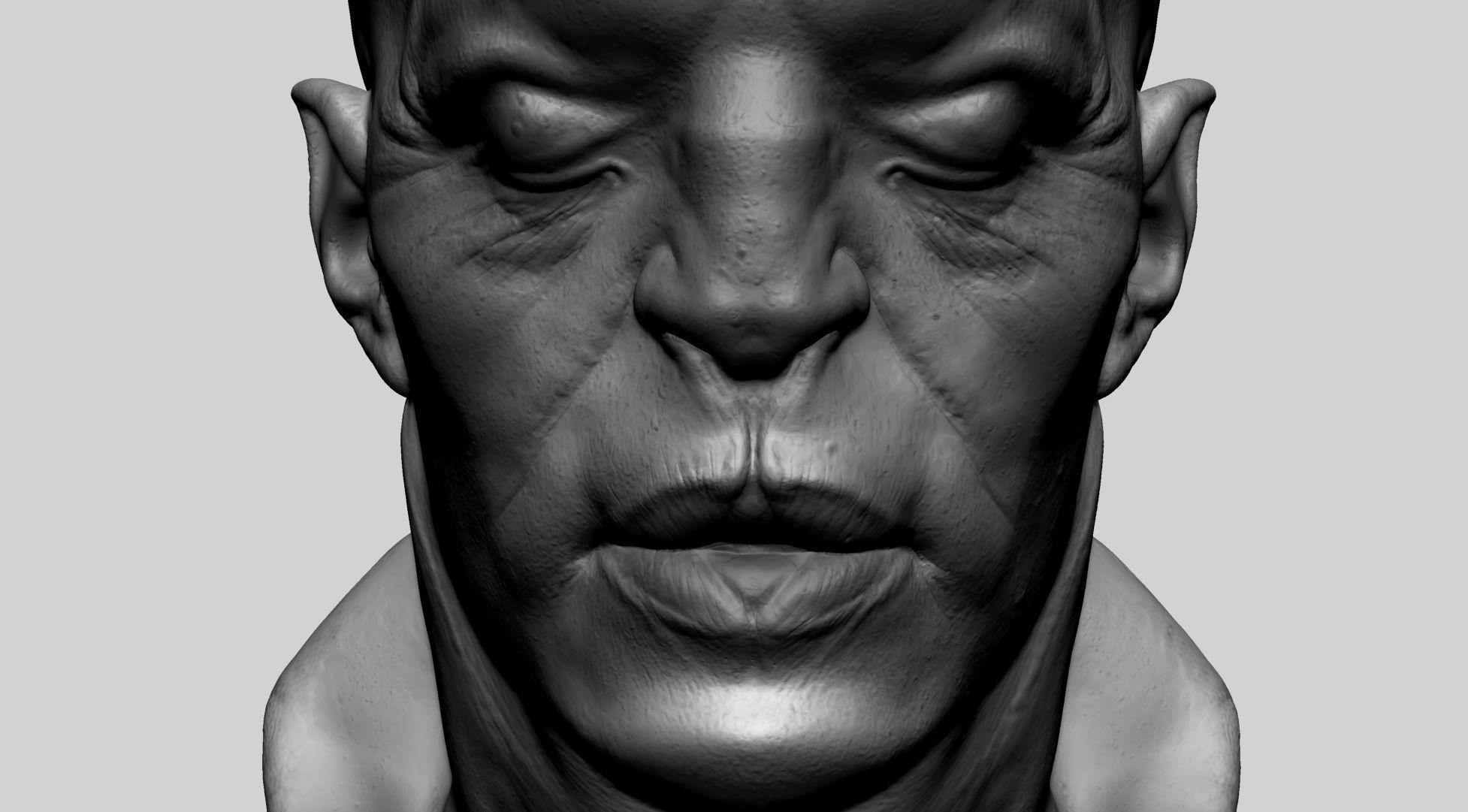 Fantasy Creature Head 06 3D model_6