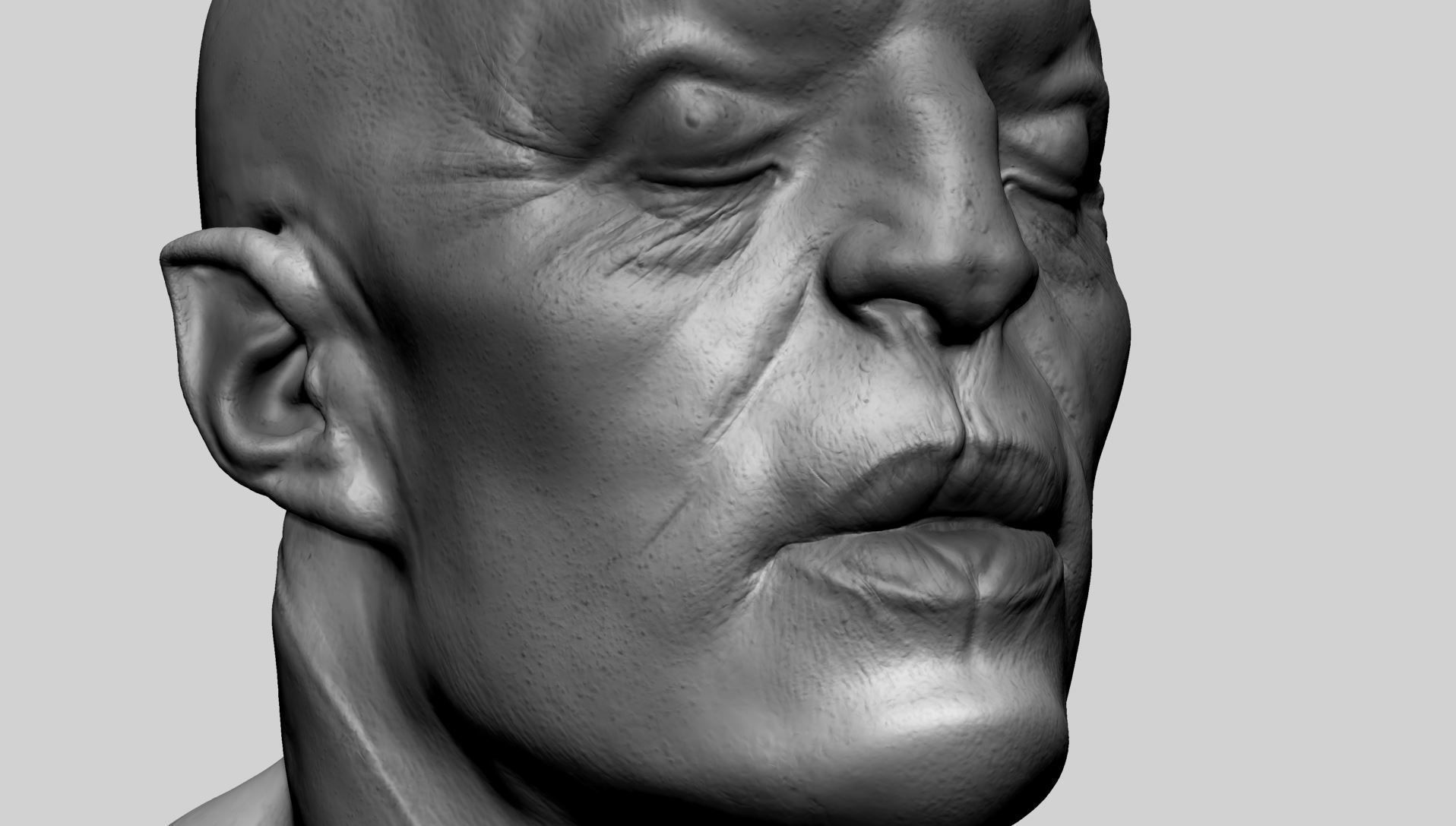 Fantasy Creature Head 06 3D model_5