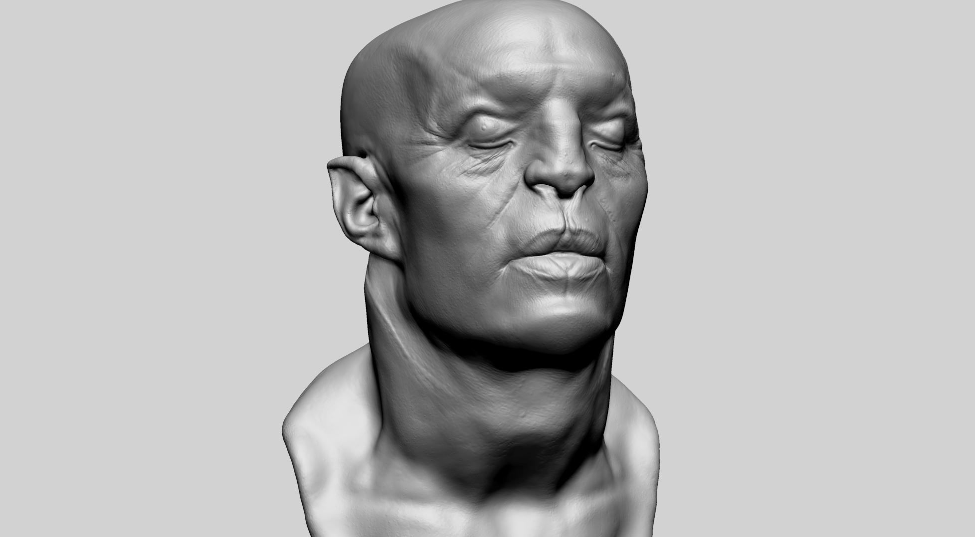 Fantasy Creature Head 06 3D model_9