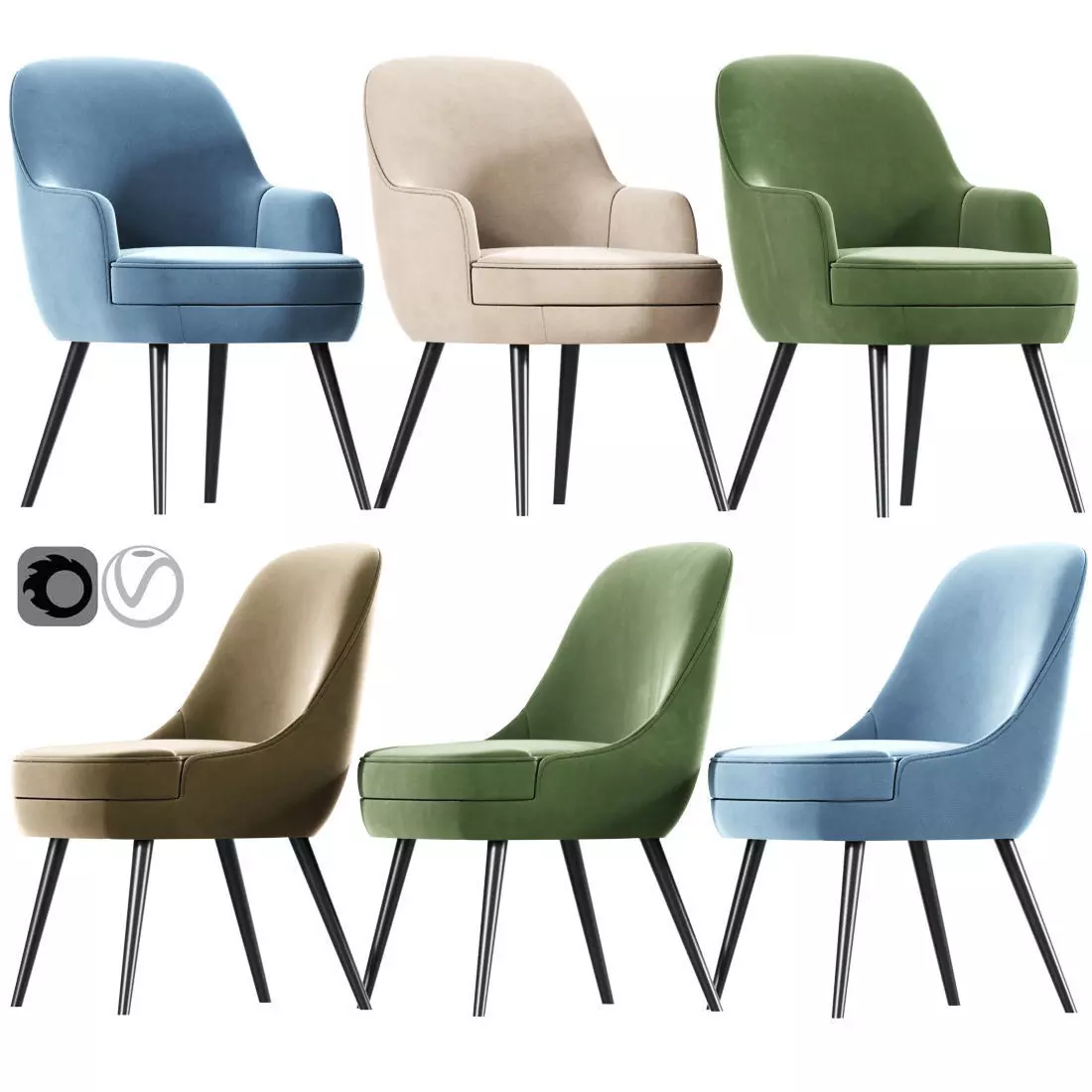 375 Walter Knoll Dining Chair 3D model