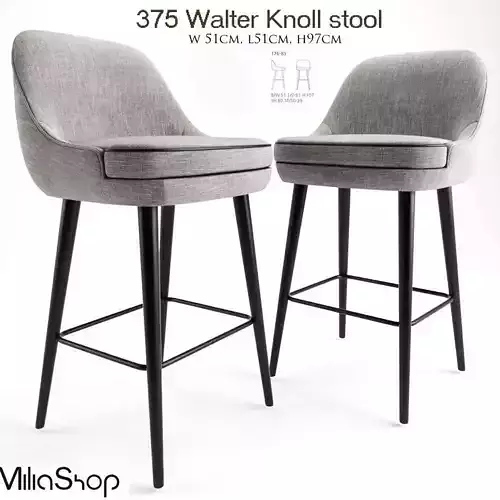 375 Walter Knoll Hocker Bar Stool