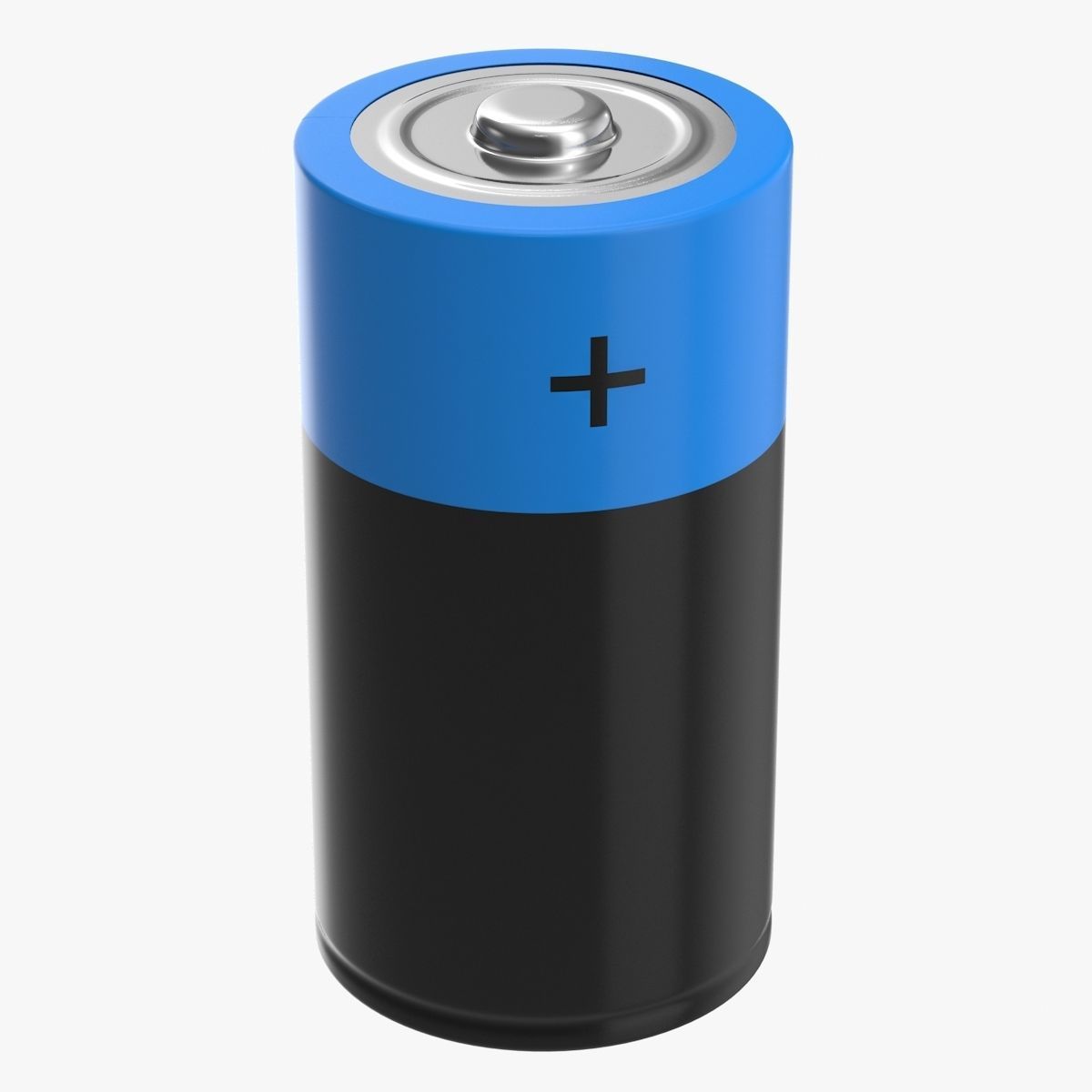 Battery C Low-poly 3D model_1