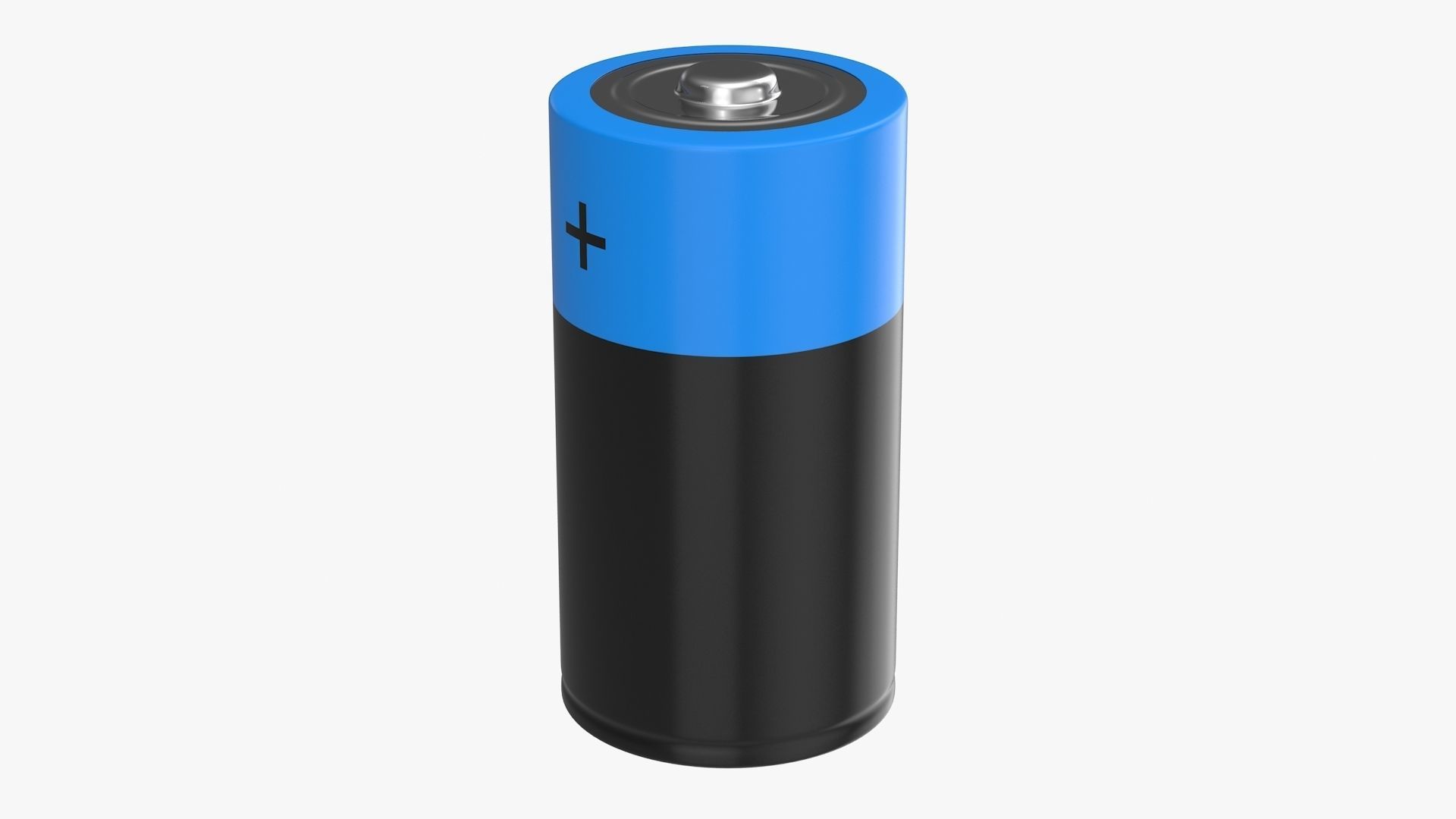 Battery C Low-poly 3D model_3