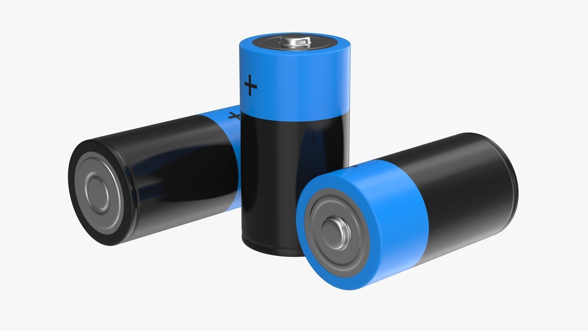 Battery C Low-poly 3D model_8