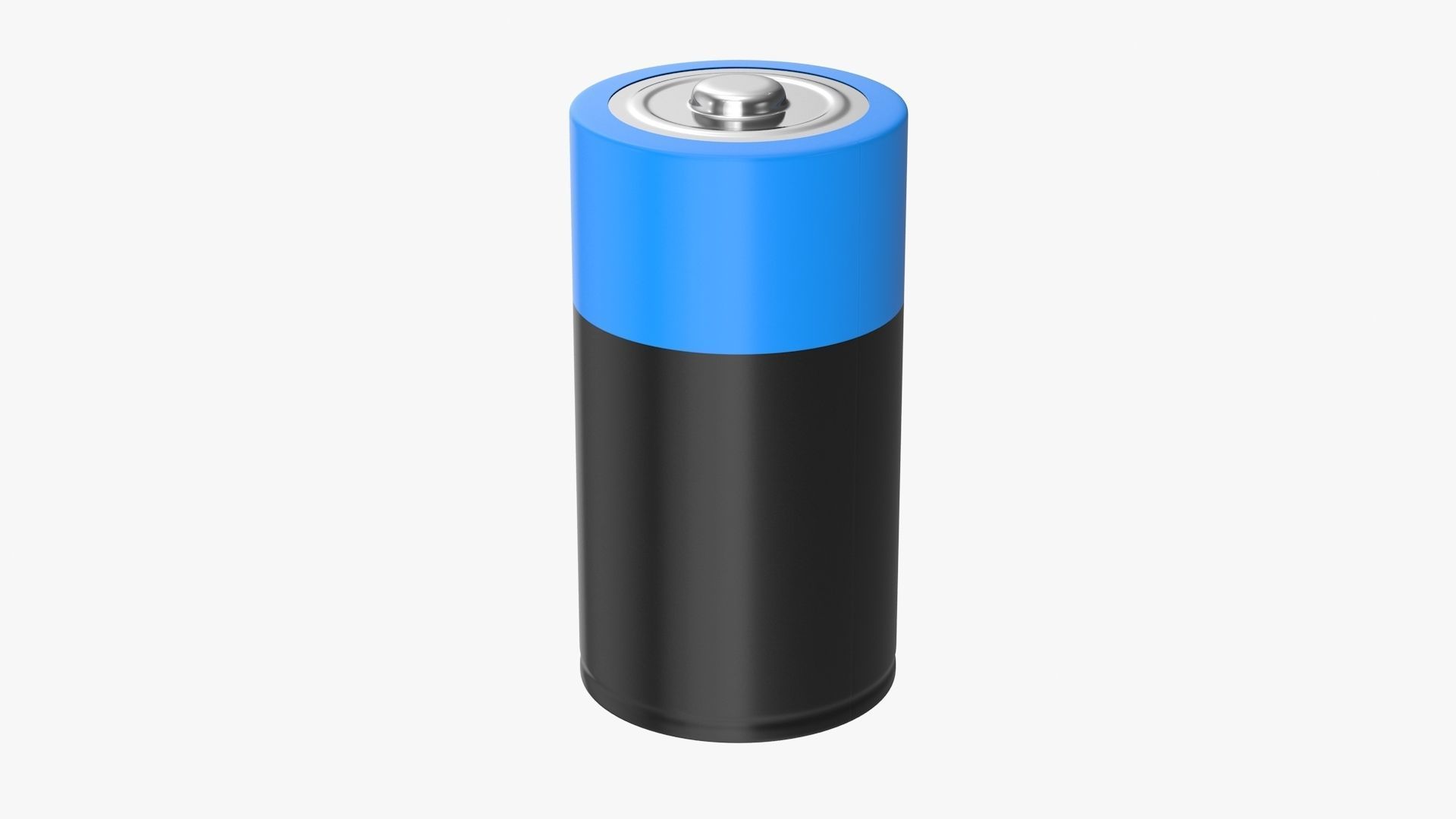 Battery C Low-poly 3D model_4