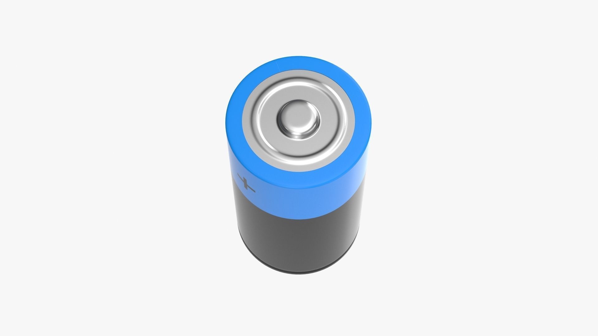 Battery C Low-poly 3D model_6