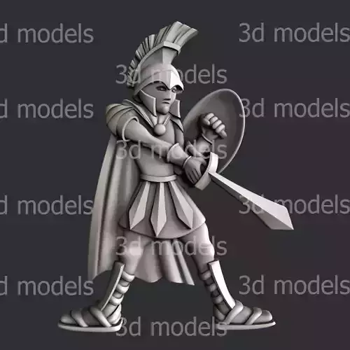 3d STL models for CNC router soldier roman