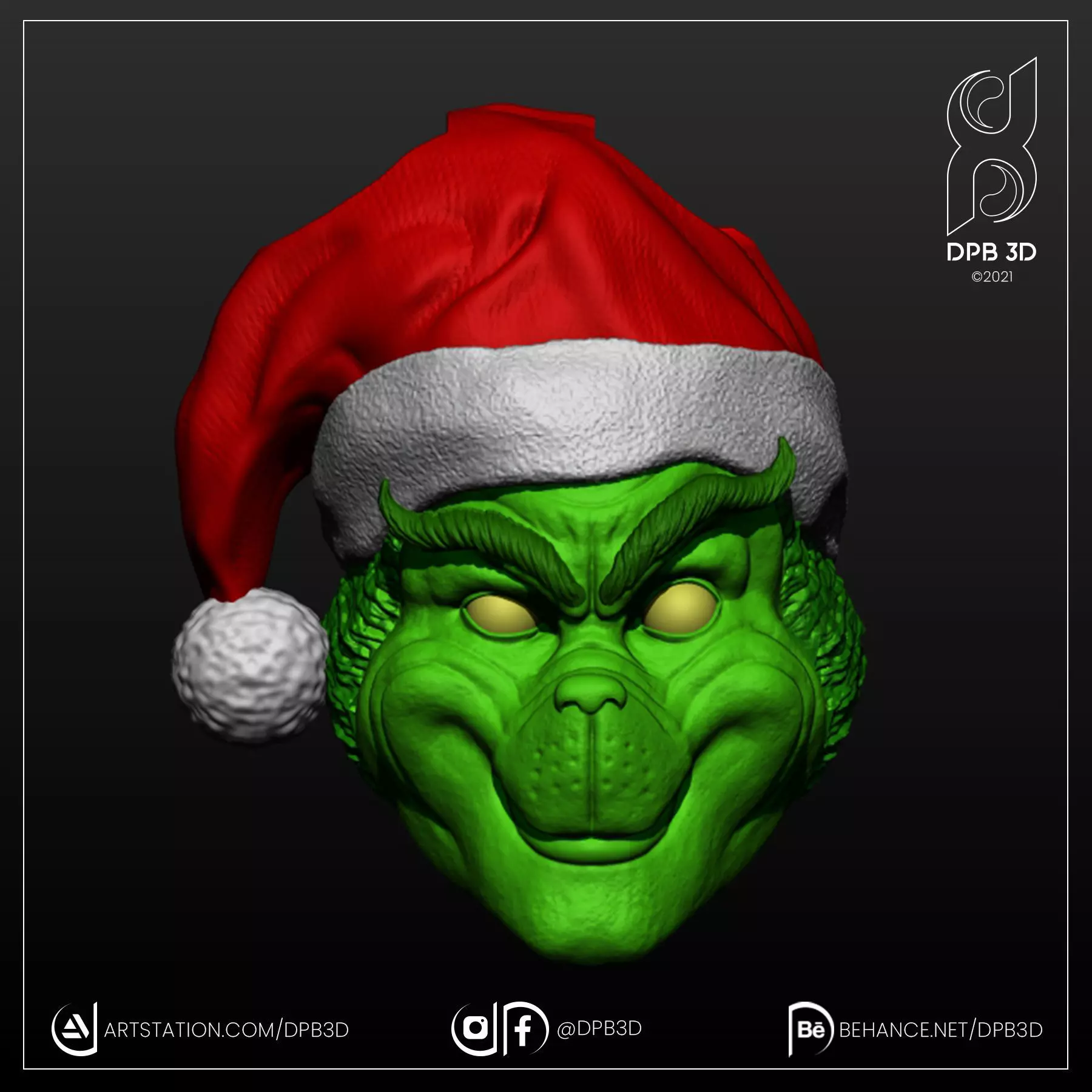 THE GRINCH KEYCHAIN 3D print model_0