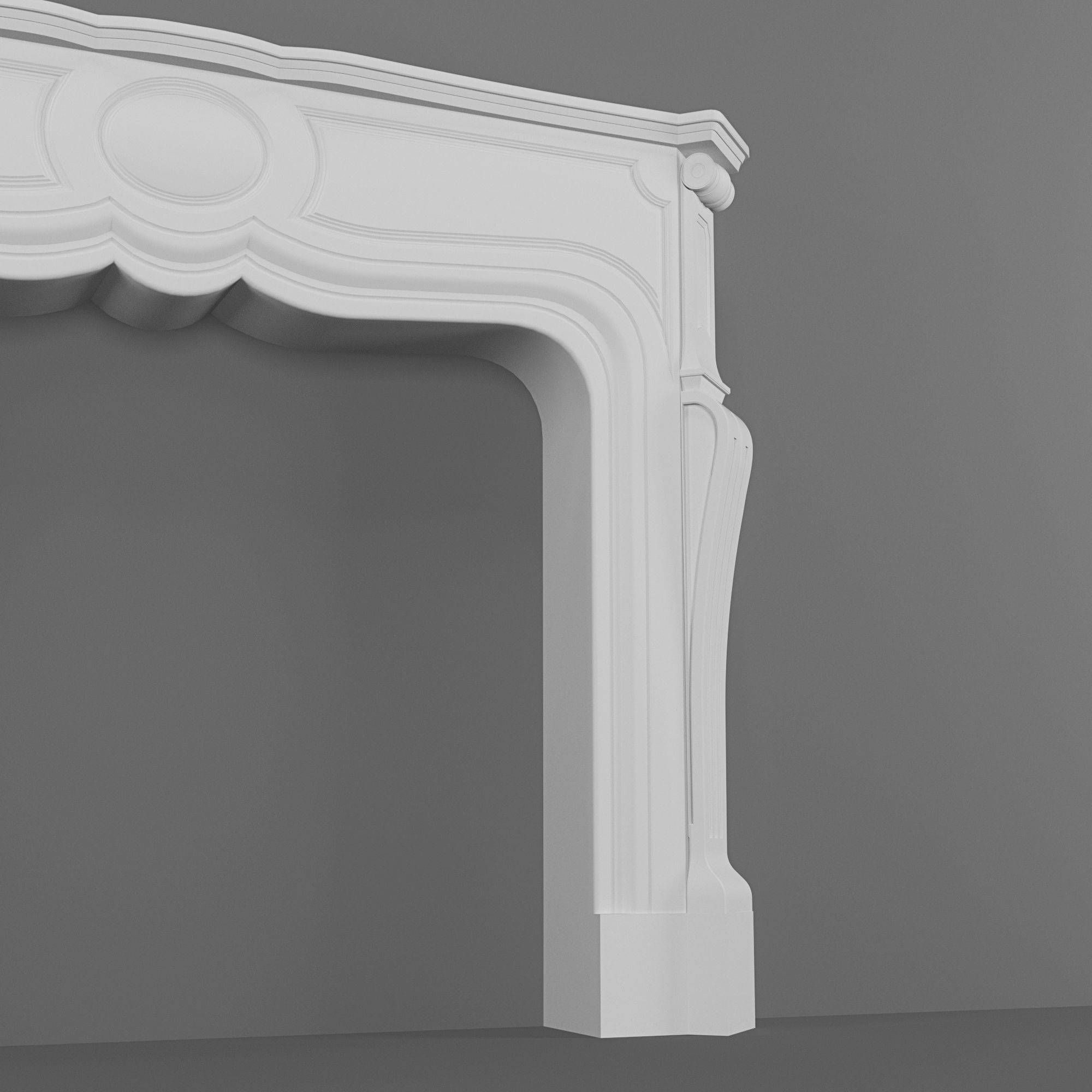 Decorative Fireplace 3D model_2