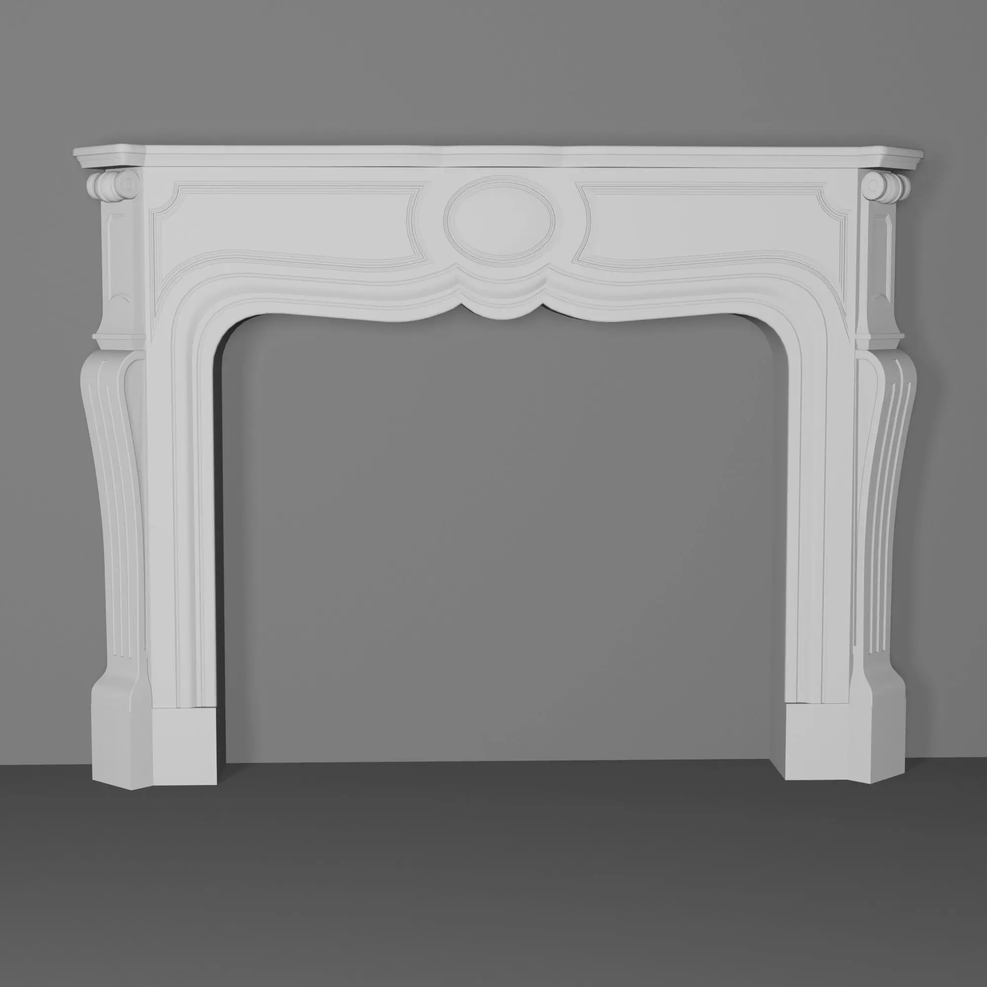 Decorative Fireplace 3D model_0