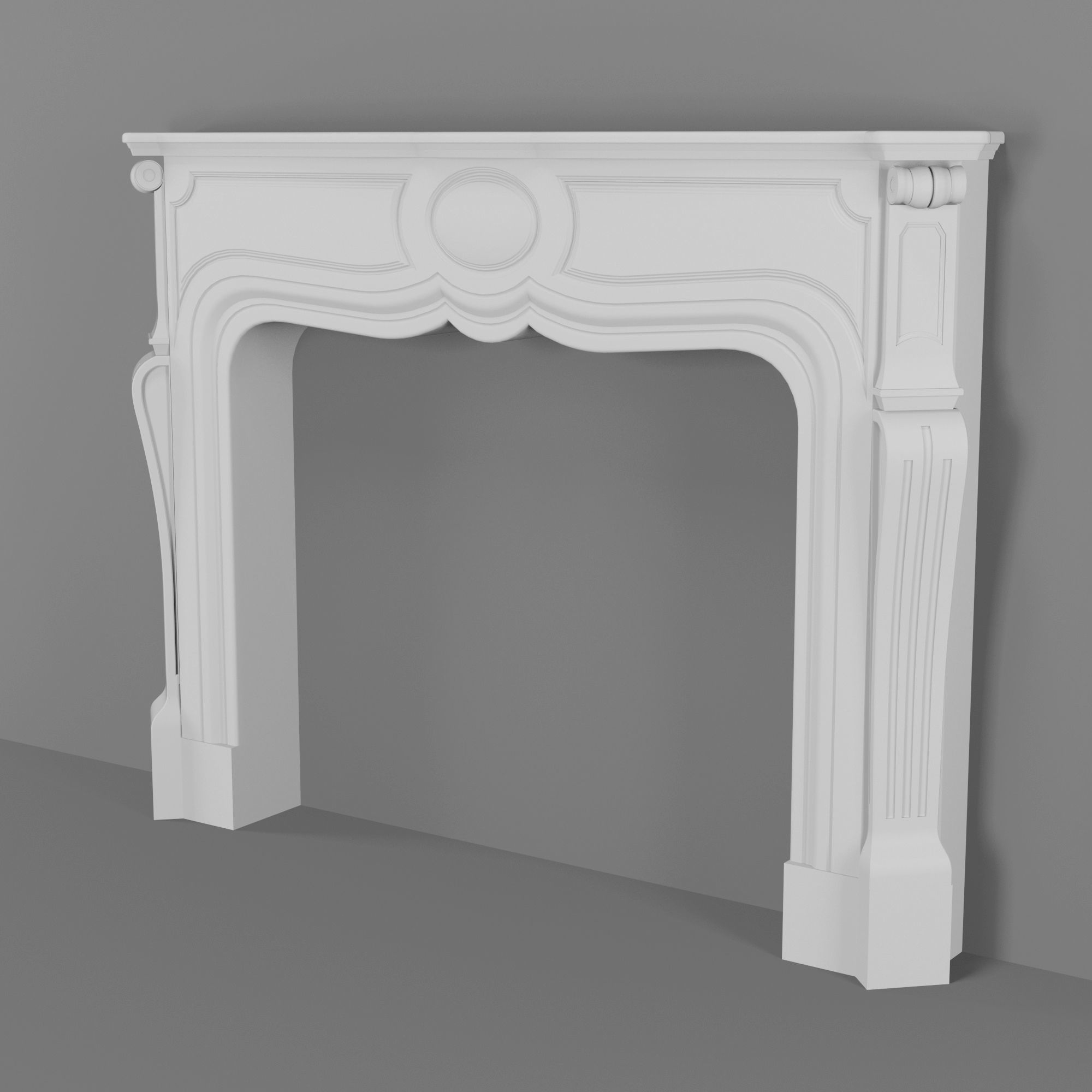 Decorative Fireplace 3D model_1