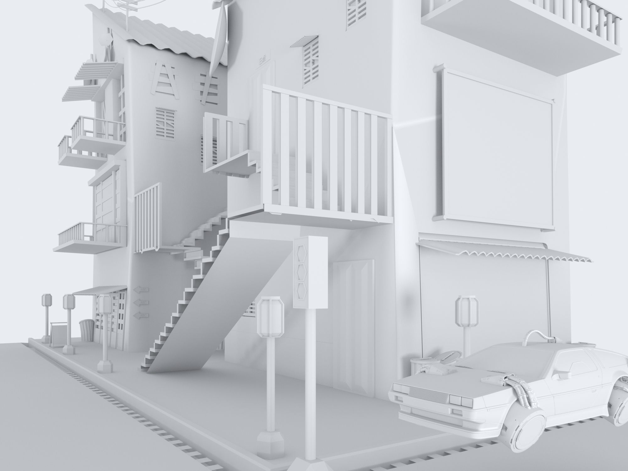 MiNi CiTy Low-poly 3D model_1