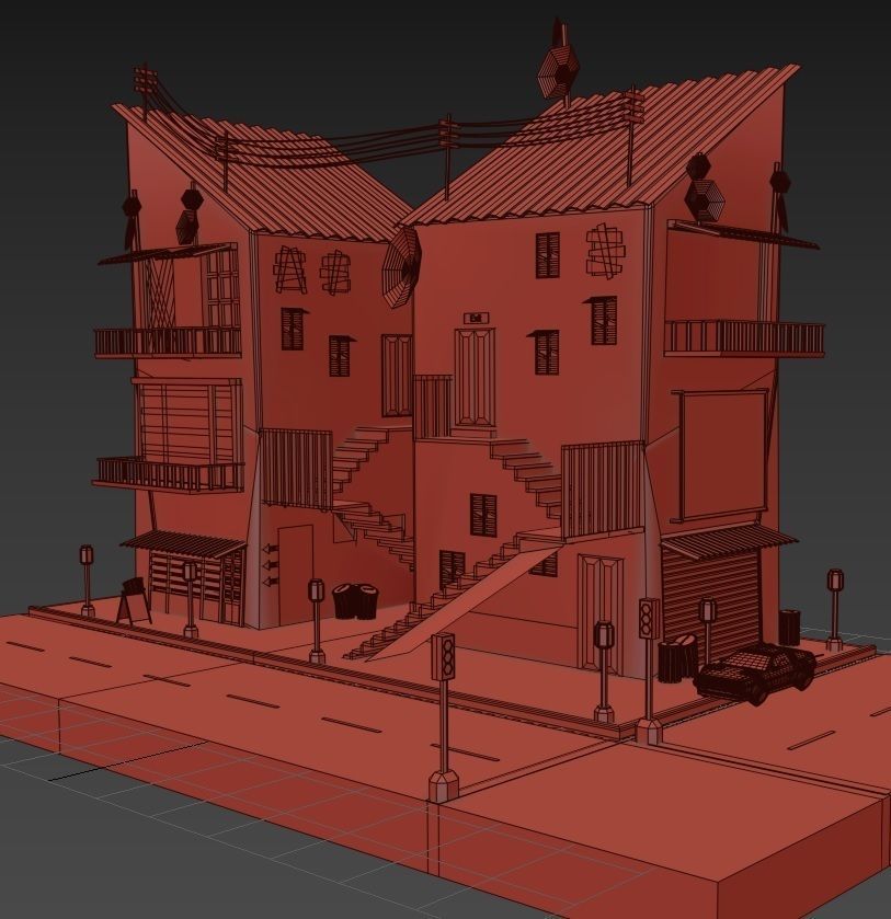 MiNi CiTy Low-poly 3D model_4