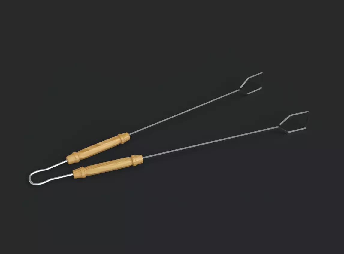Barbecue Tongs 3D Model Low-poly 3D model