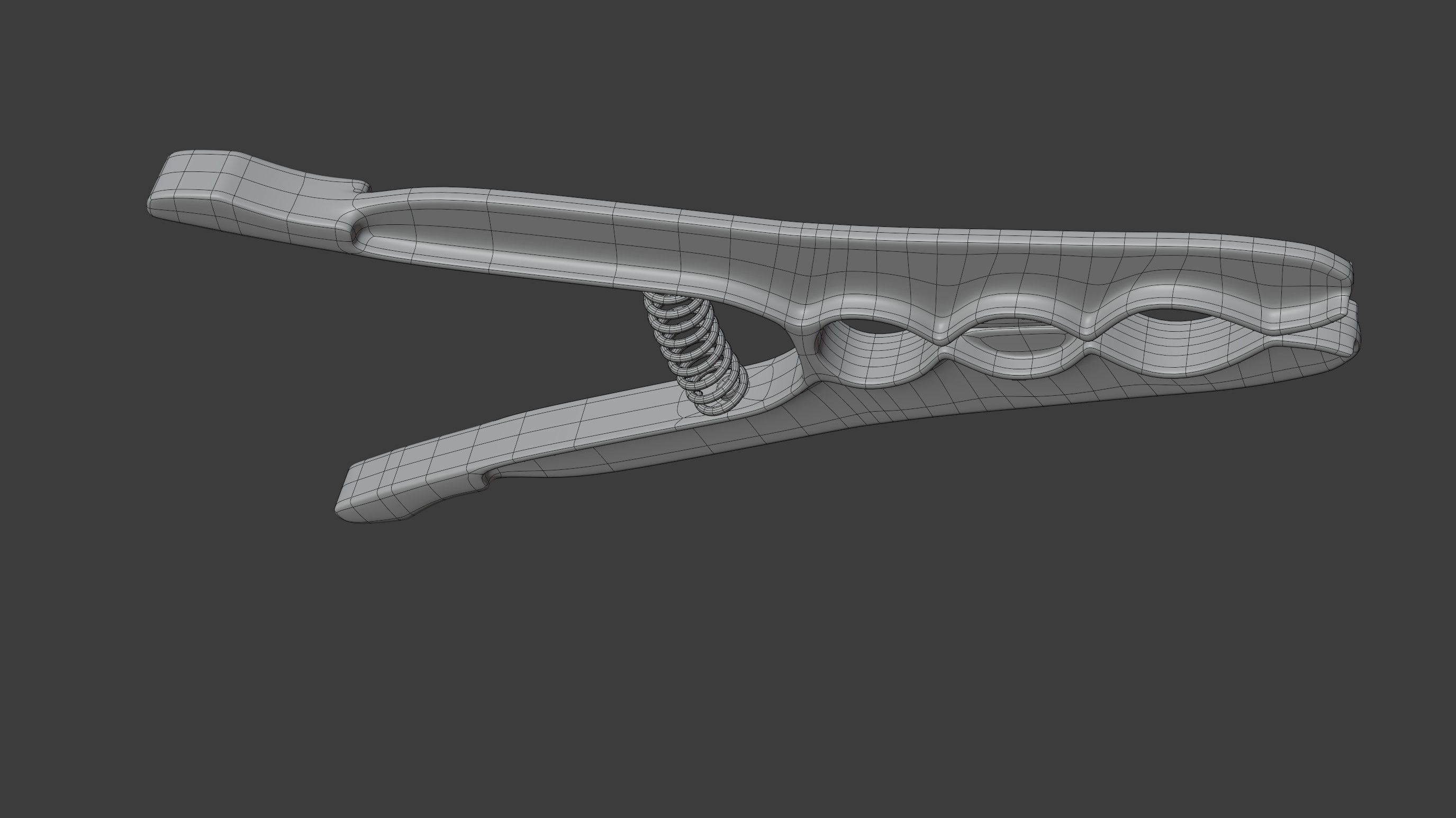 Plastic Clothes Peg 3D model_12