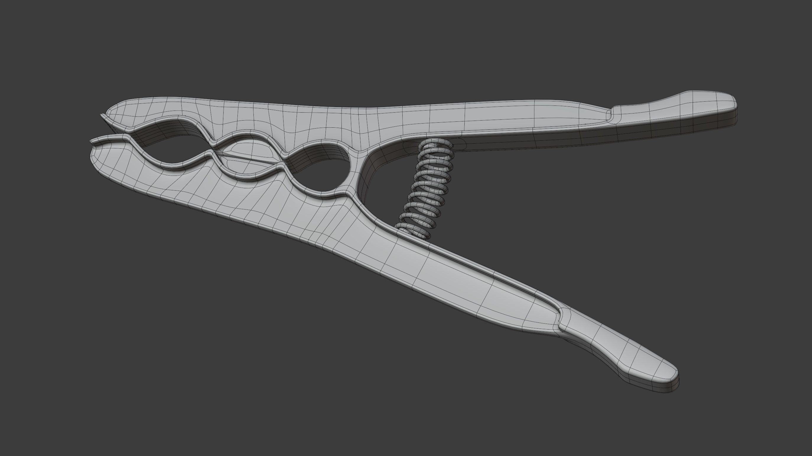 Plastic Clothes Peg 3D model_16